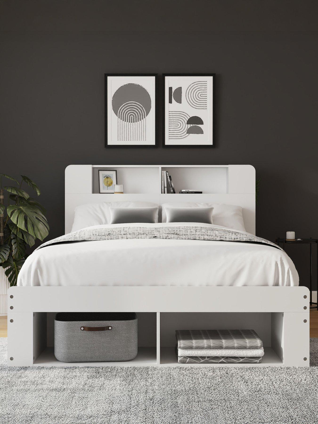 GFW Anya 135cm Wooden Ottoman Bed White