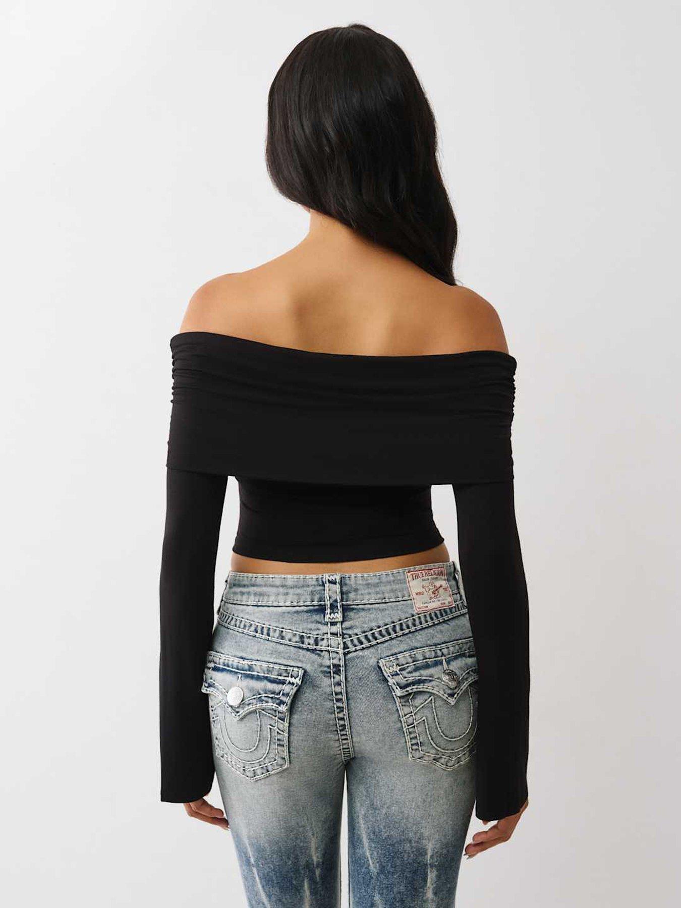 true-religion-crystal-asymmetrical-off-shoulder-top-blackstillFront