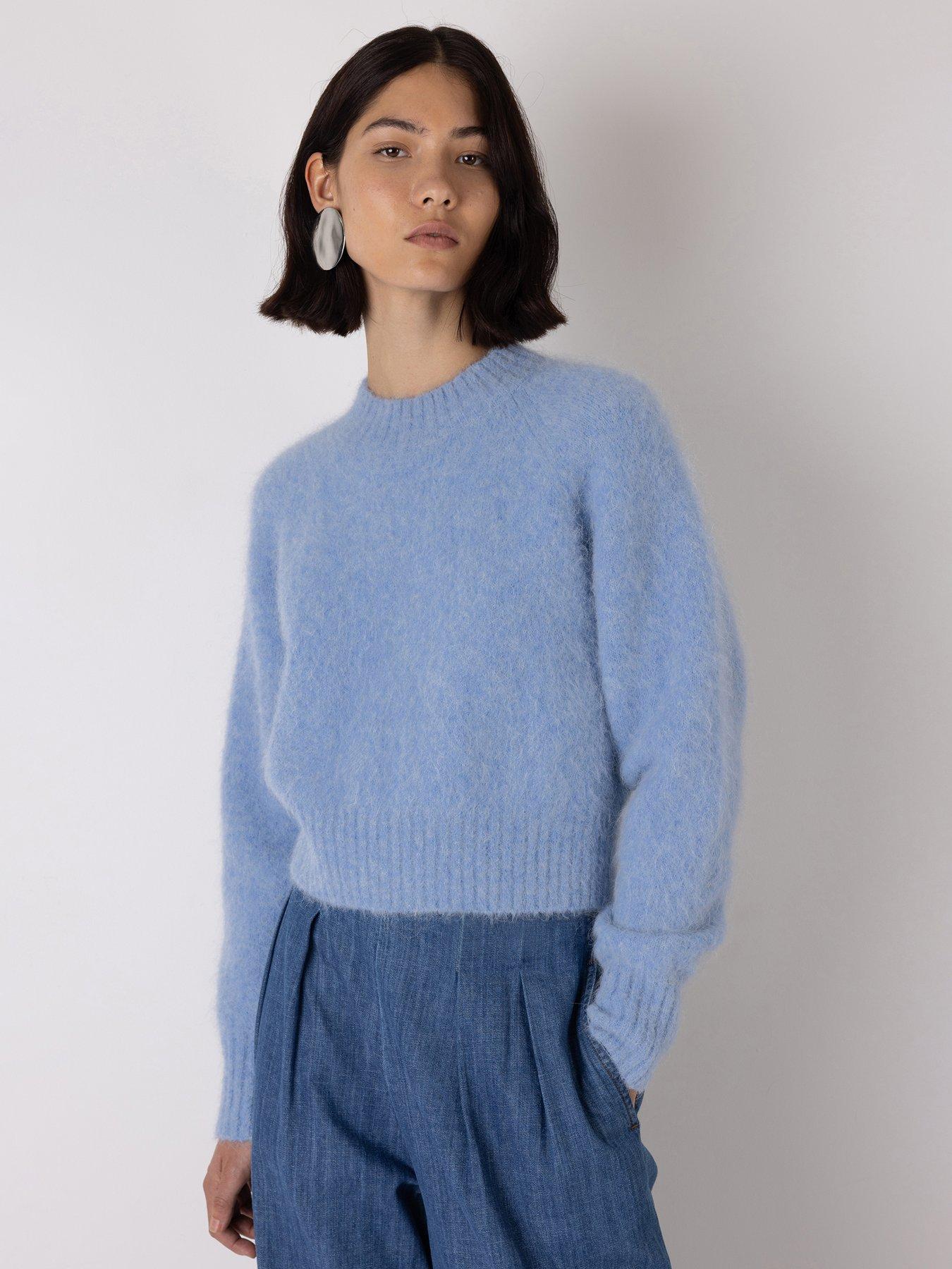 Image 1 of 4 of Vi.ve.re Gael Alpaca Textured Jumper - Light Blue