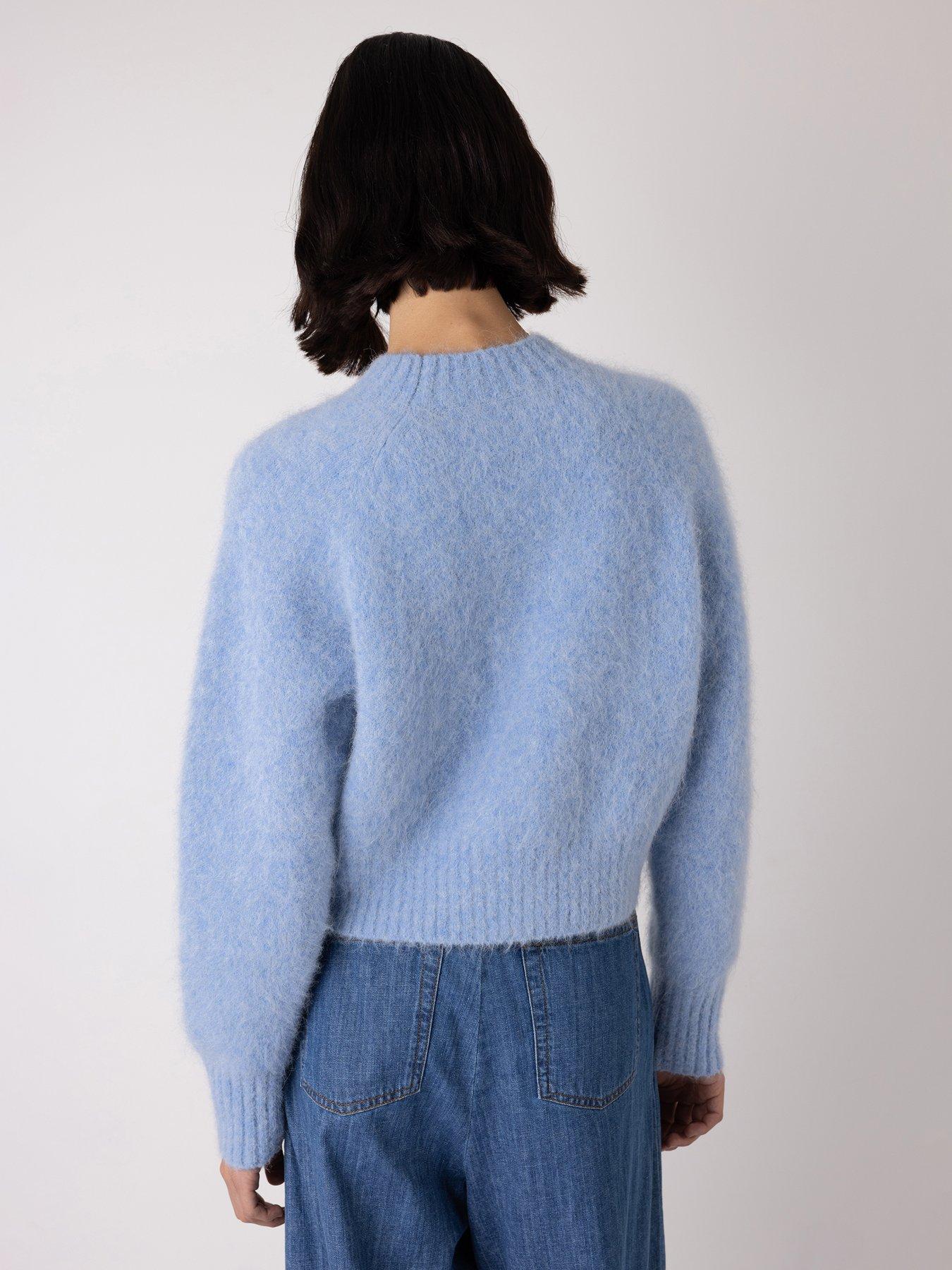 Image 2 of 4 of Vi.ve.re Gael Alpaca Textured Jumper - Light Blue
