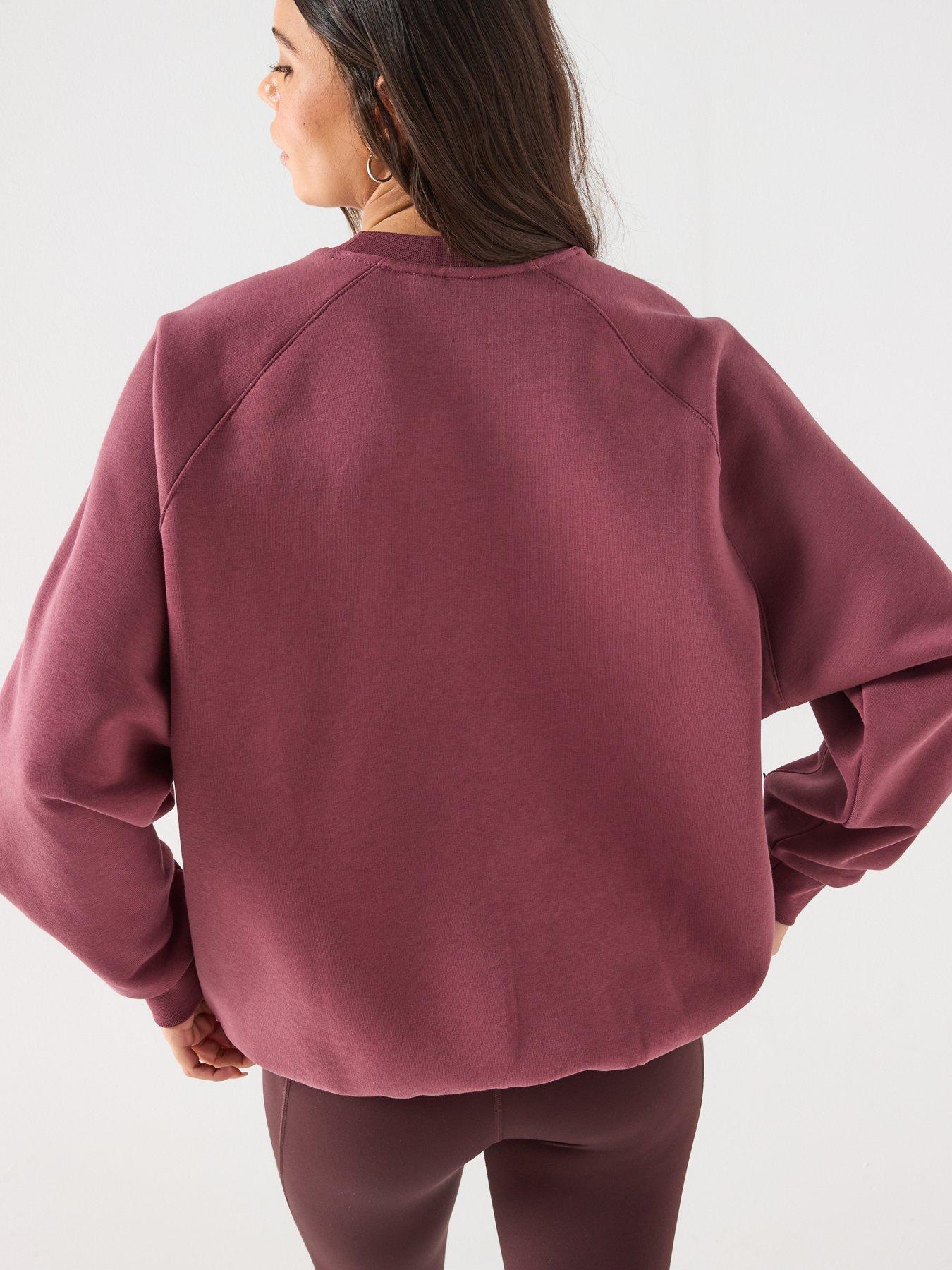 gym-king-womens-365-raglan-sleeve-crew--redstillFront