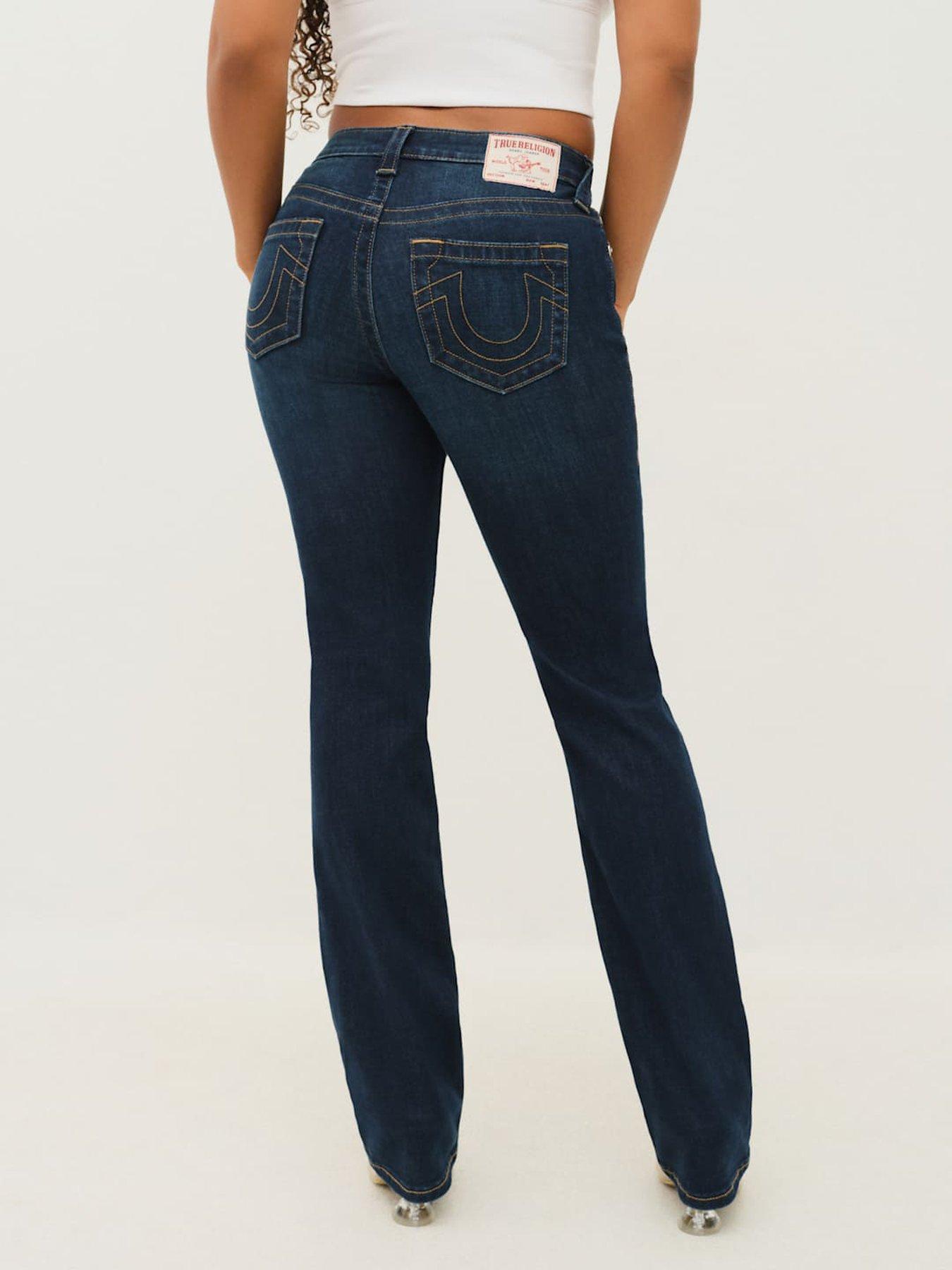 Image 2 of 5 of TRUE RELIGION Billie Mid Rise Straight Fit Jeans - Blue