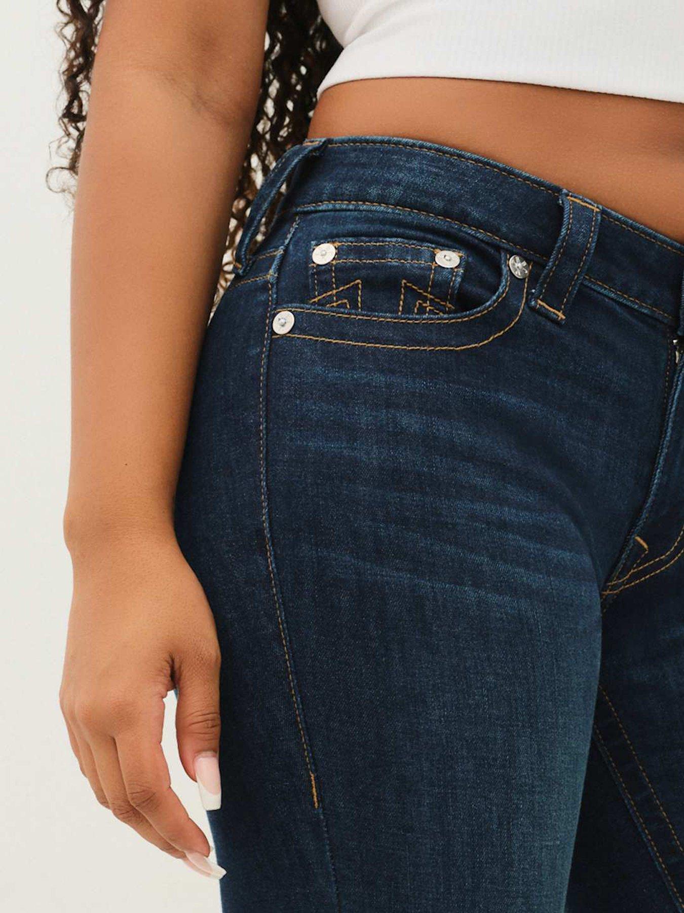 Image 5 of 5 of TRUE RELIGION Billie Mid Rise Straight Fit Jeans - Blue