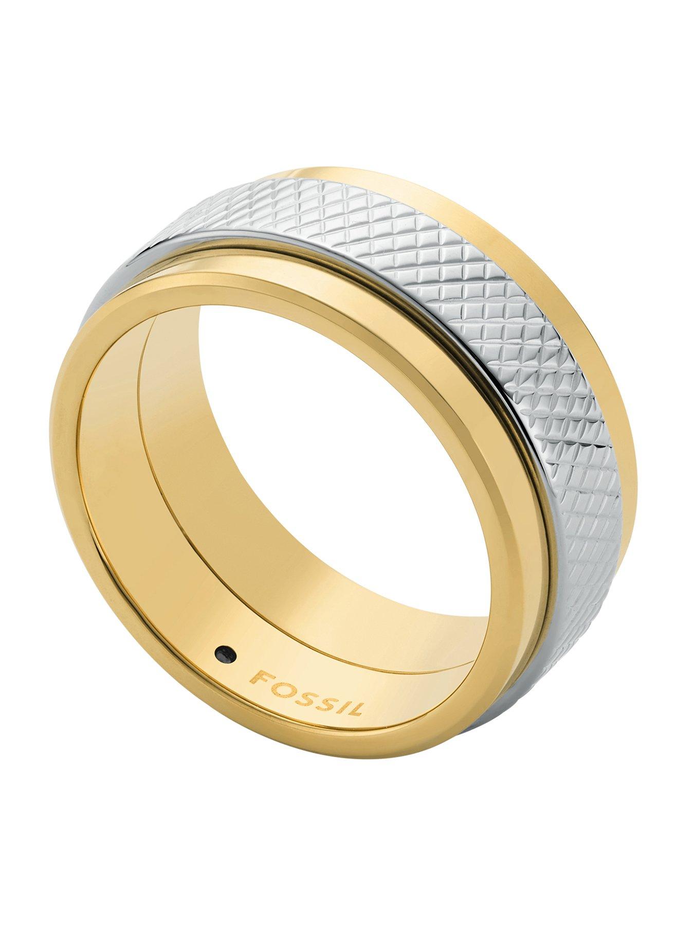 Fossil Men's Knox Stainless Steel Ring, Jf04917998