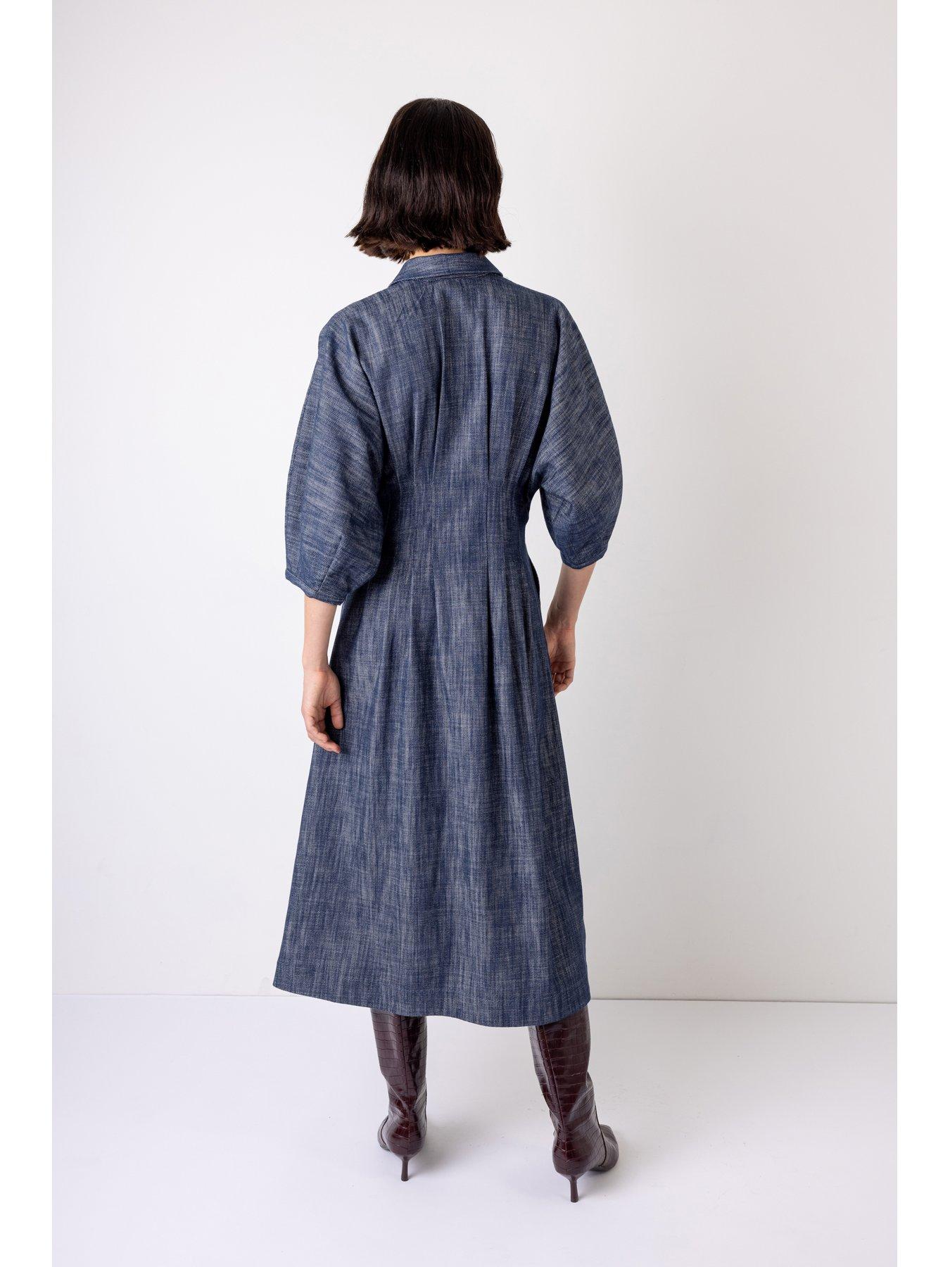 vivere-novalie-denim-dress-indigo-bluestillFront