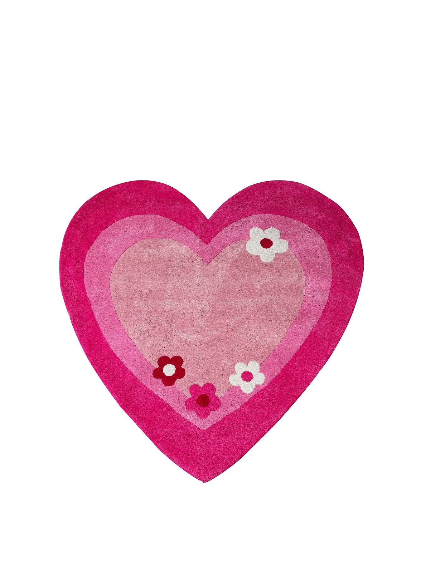 Interiors By Premier Kids Love Heart Rug - Pink
