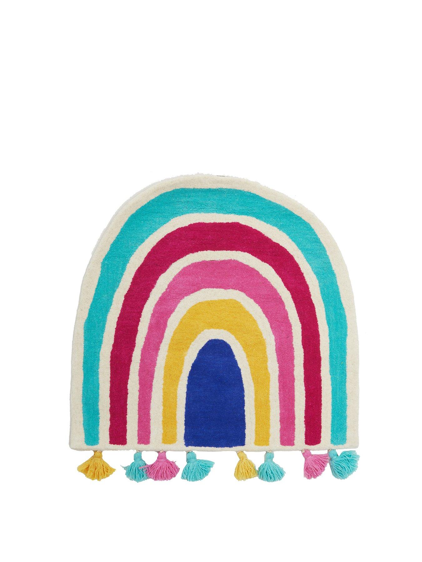 Interiors By Premier Kids Rainbow Rug With Tassels