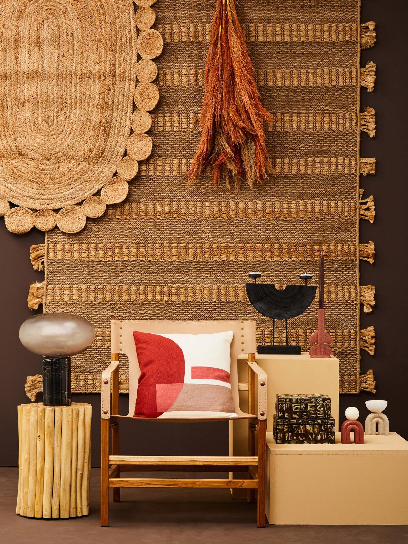 Interiors By Premier Bosie Demir Oval Rug - Natural