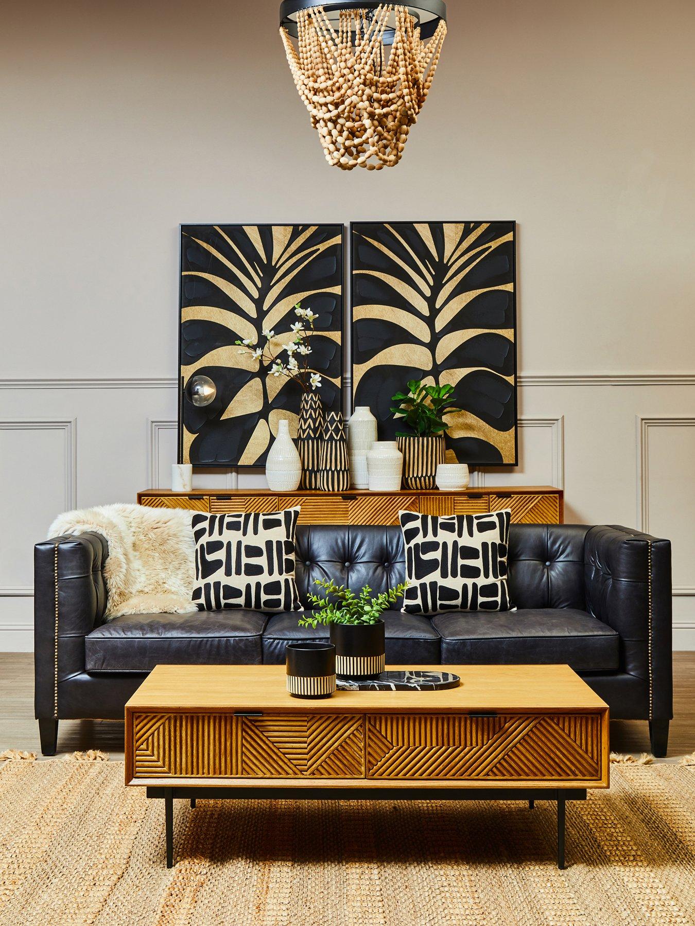 Interiors By Premier Lapiz Wood Bead Chandelier