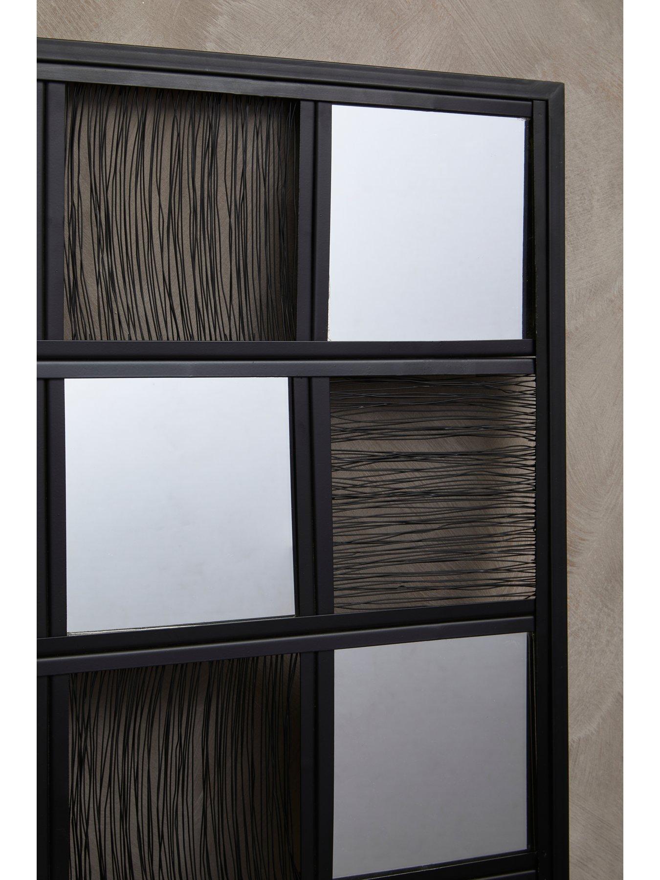 Image 7 of 7 of Interiors By Premier Enzo Black Wire Wall Mirror