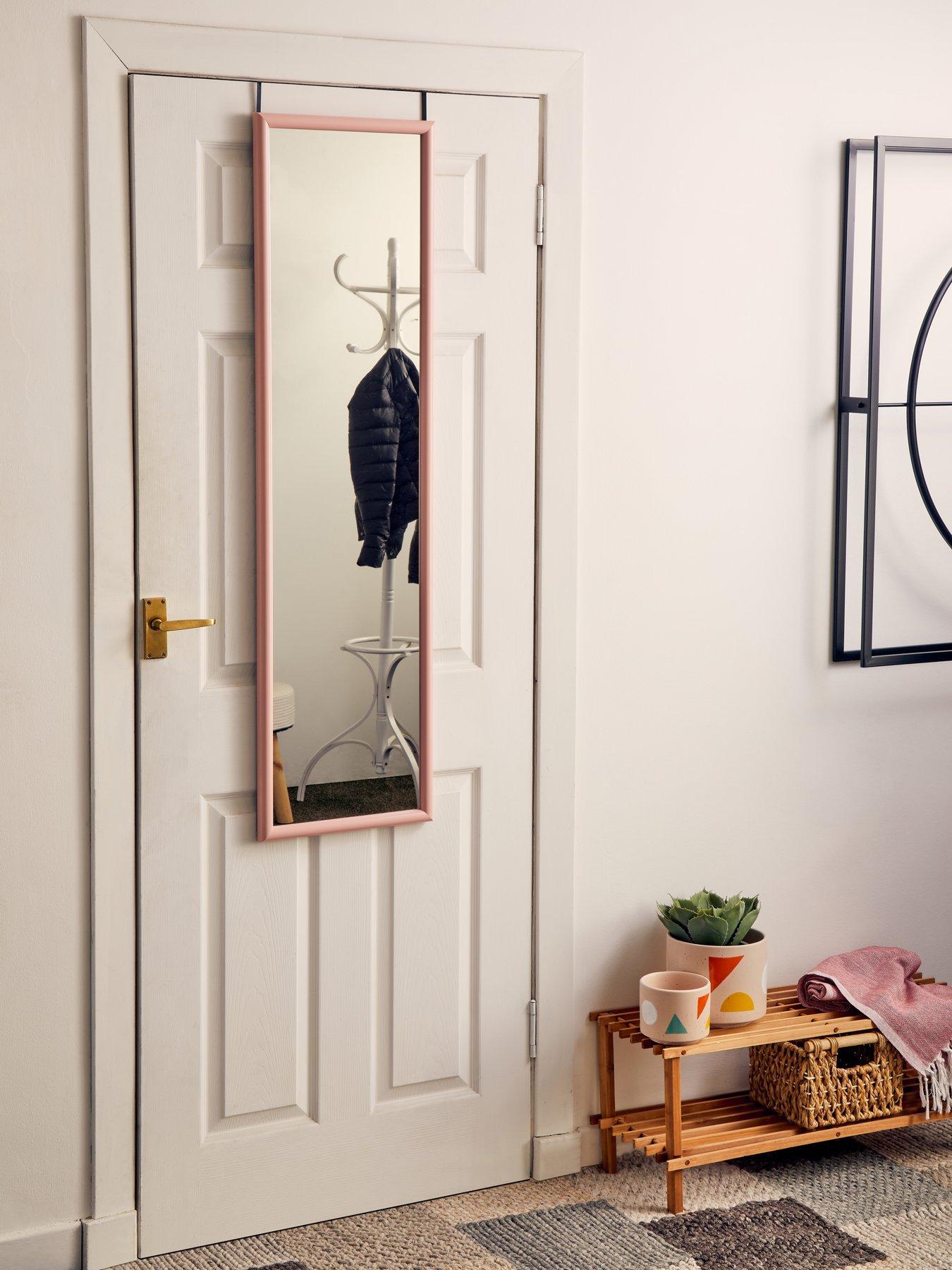 Interiors By Premier Mize Pink Plastic Frame Over Door Mirror
