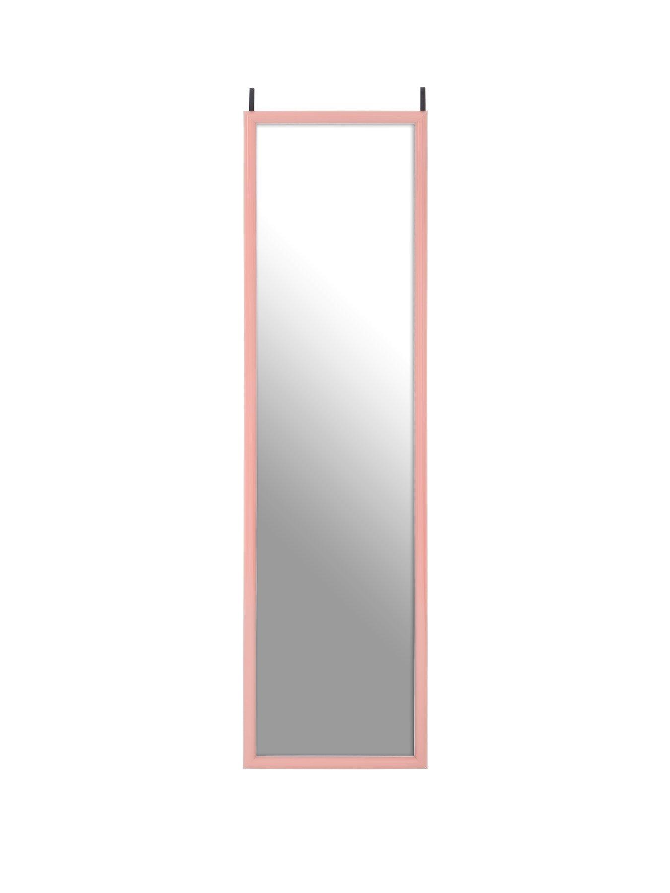 interiors-by-premier-mize-pink-plastic-frame-over-door-mirrorstillFront