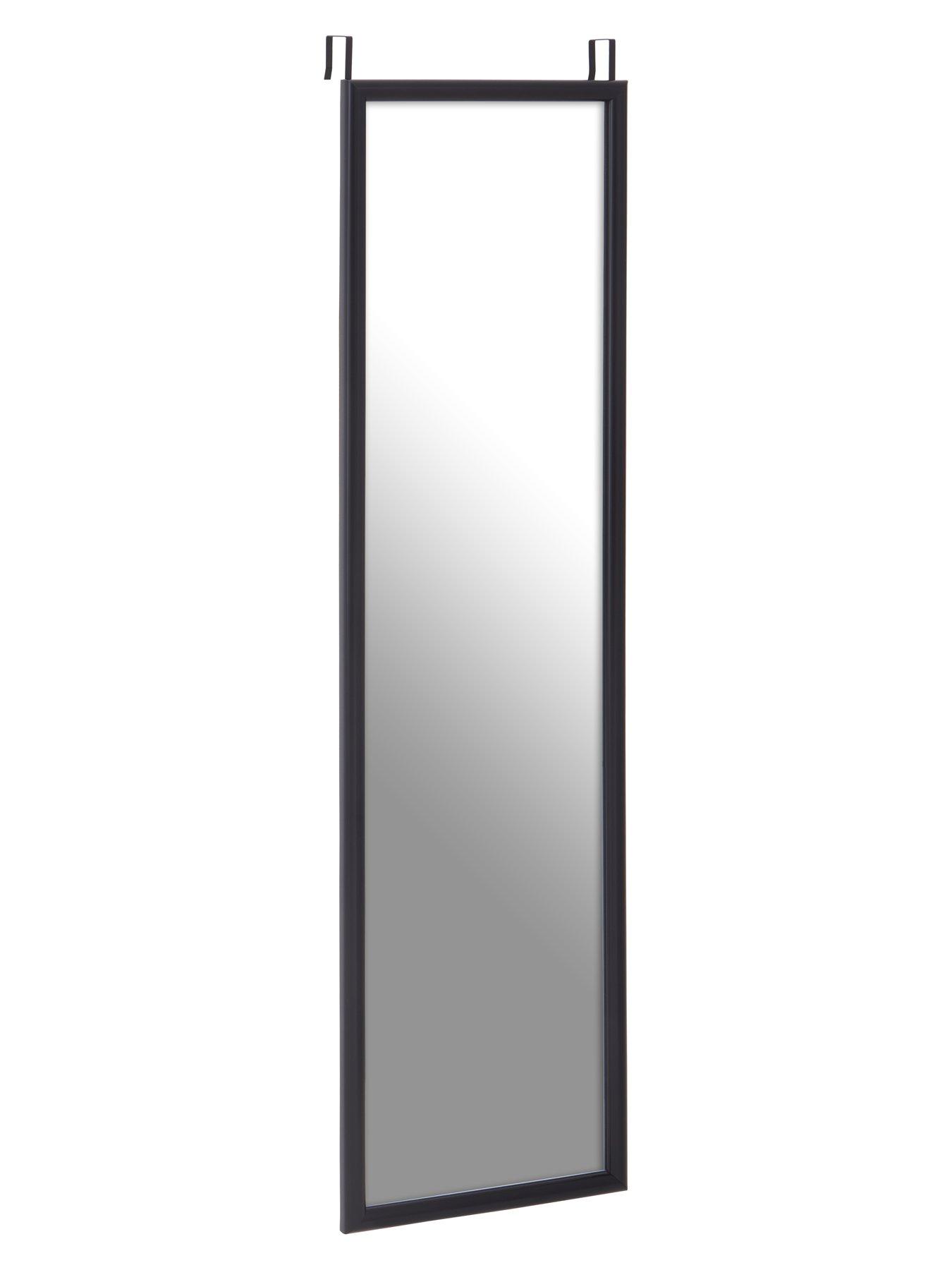 Image 5 of 7 of Interiors By Premier Mize Black Plastic Frame Over Door Mirror
