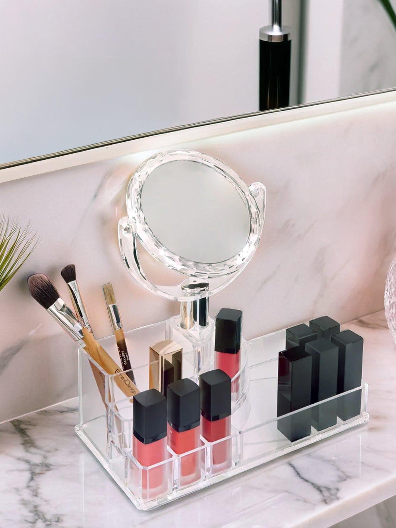 Interiors By Premier Beauty Cosmetic Organiser With Mirror