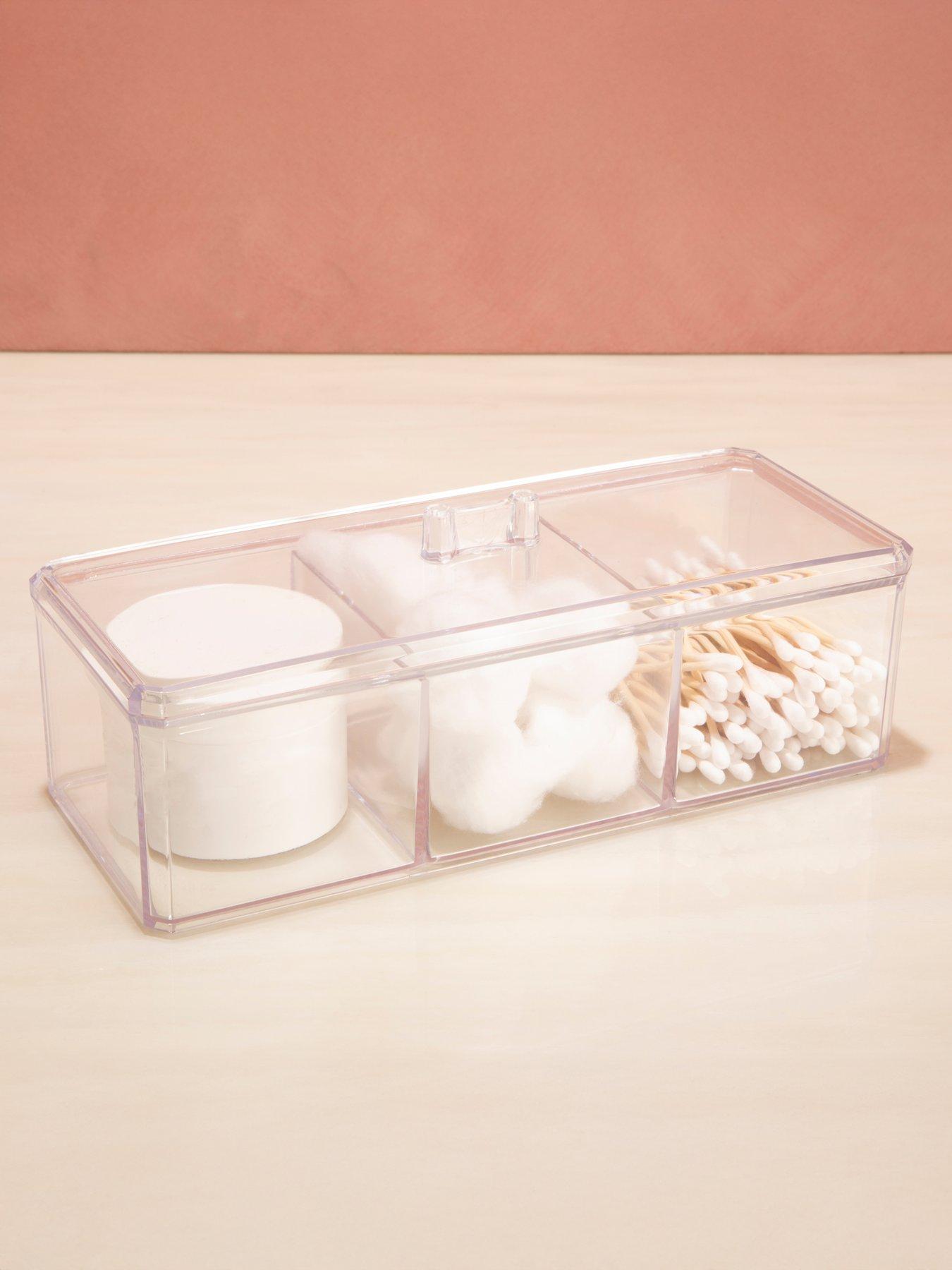 undefined Beauty 3 Compartment Cosmetics Organiser With Lid