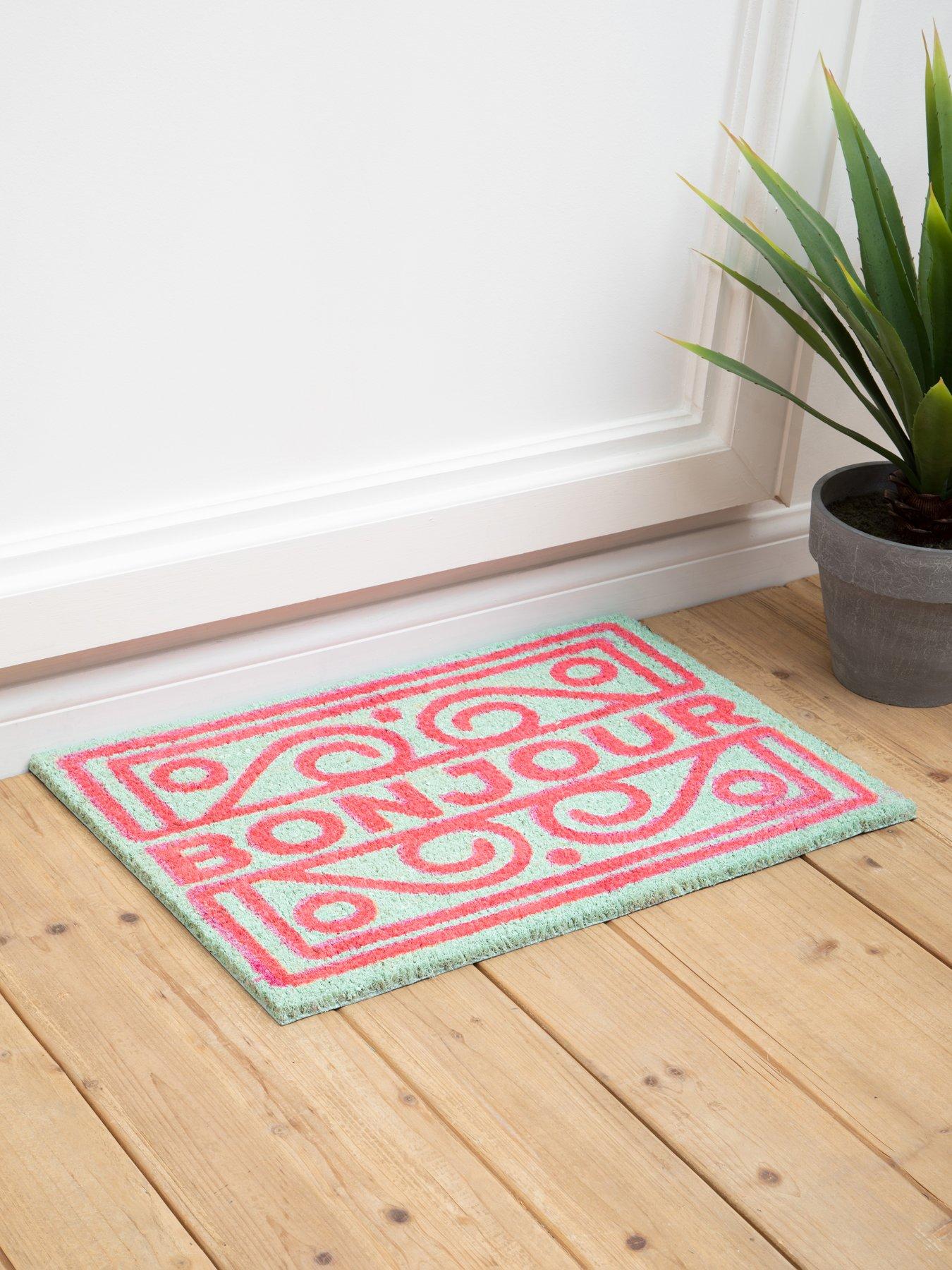 interiors-by-premier-neon-bonjour-coir-doormat