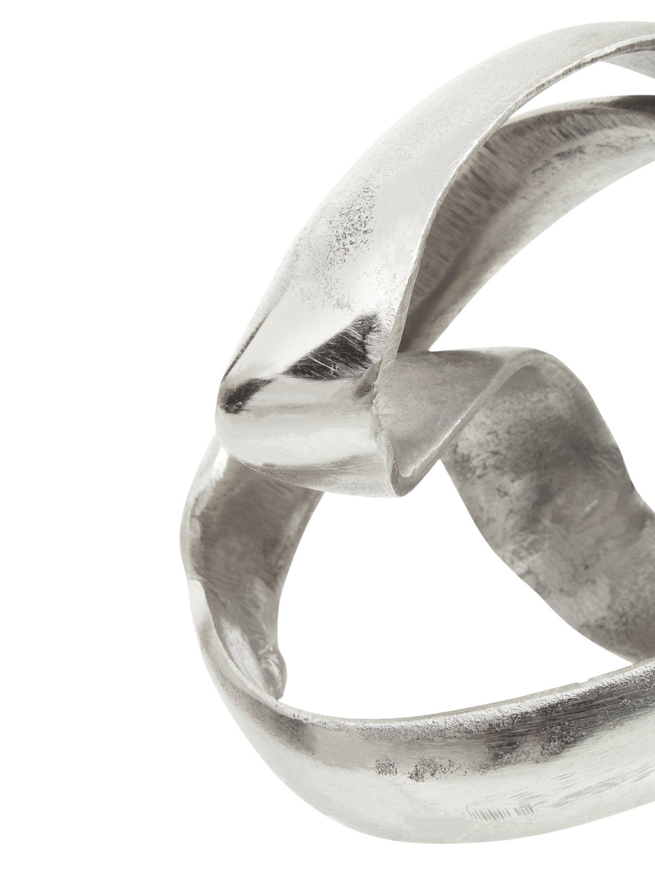 interiors-by-premier-prato-silver-finish-knot-sculpturedetail