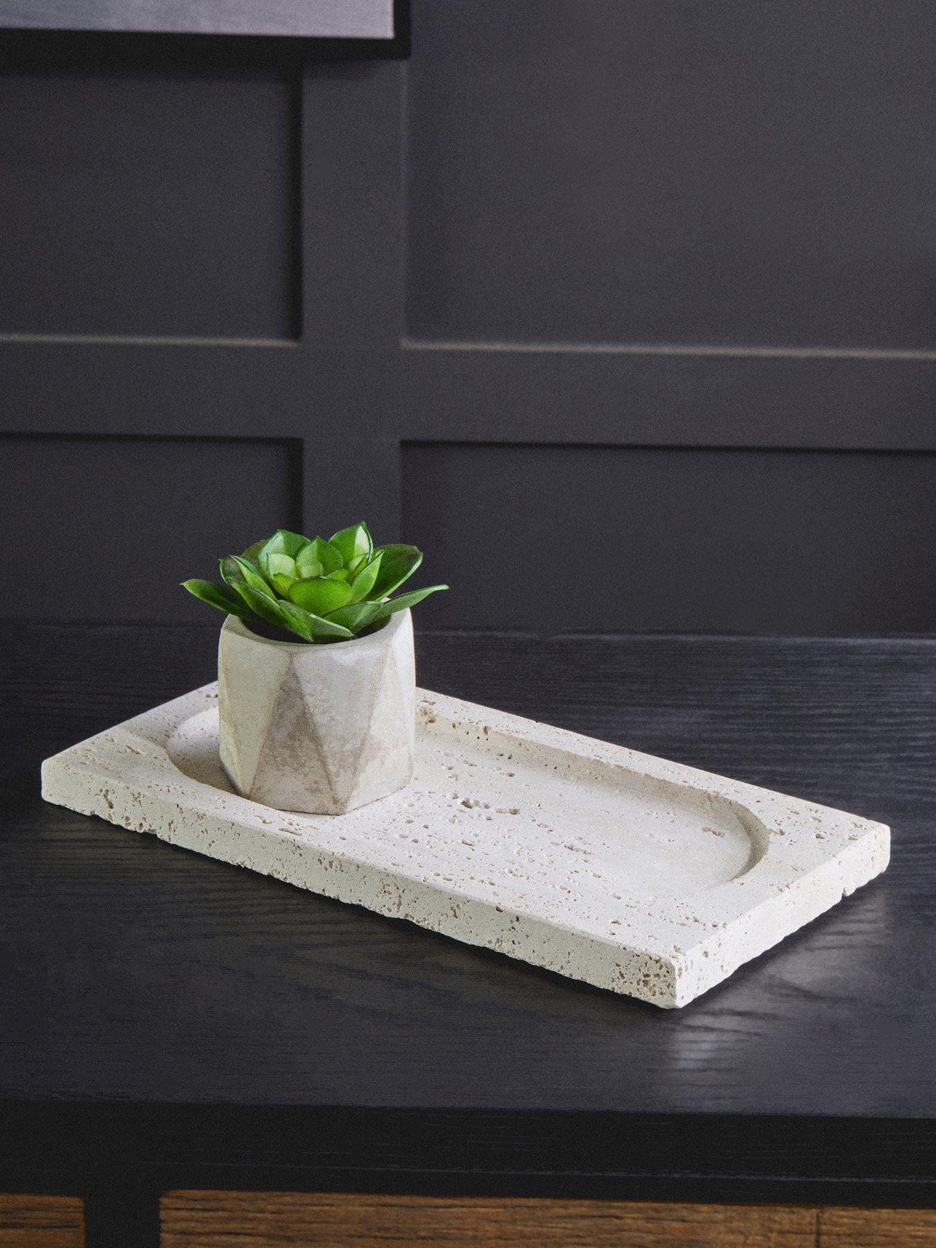 Interiors By Premier Tibor Travertine Rectangular Decorative Tray
