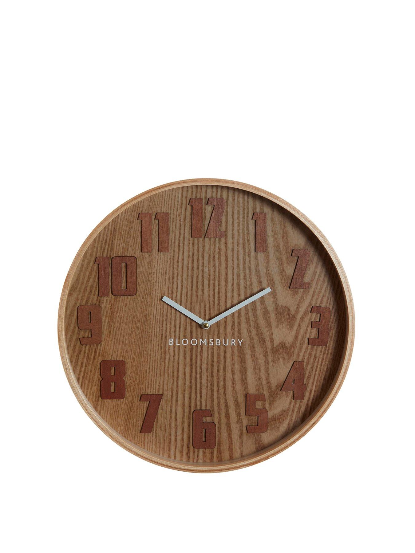 Interiors By Premier Vitus Brown Grain Large Wall Clock