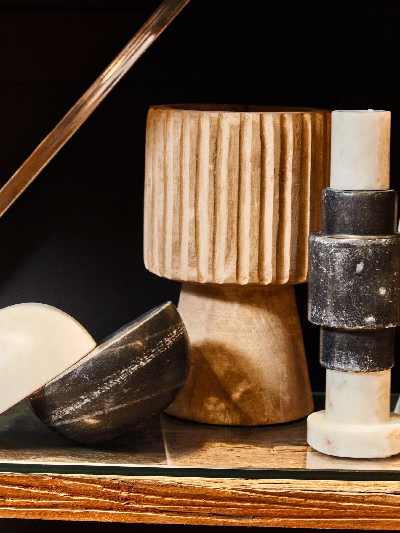 Interiors By Premier Arlo Engraved Wooden Vase