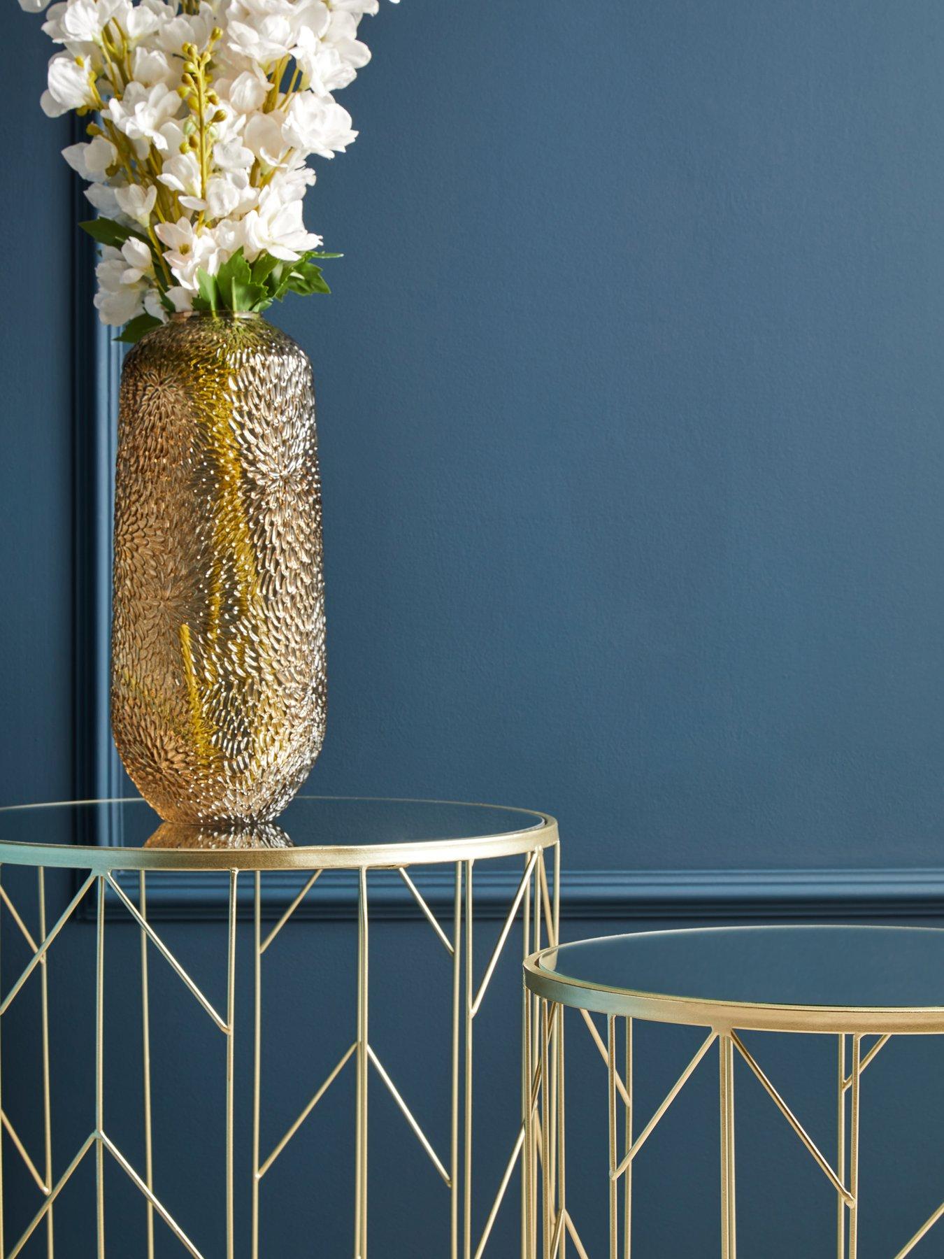 Interiors By Premier Colbie Large Embossed Amber Glass Vase