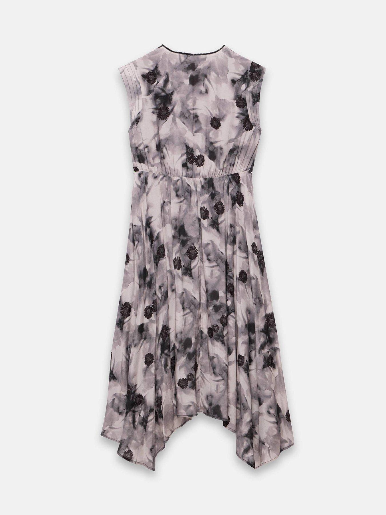 Image 6 of 6 of Mint Velvet Abstract Print Zip Dress - Grey