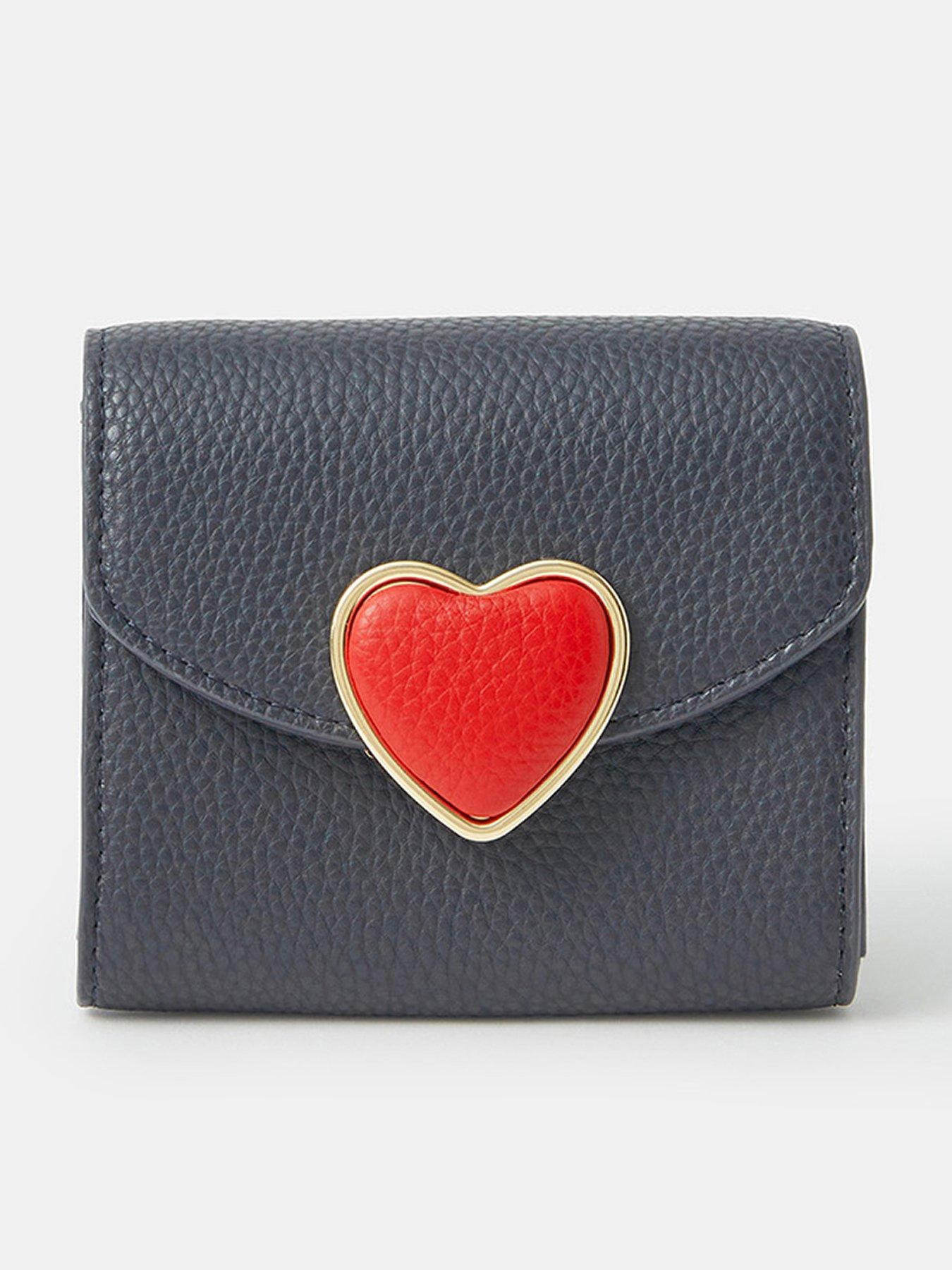 Accessorize Heart Fold Out Purse - Blue