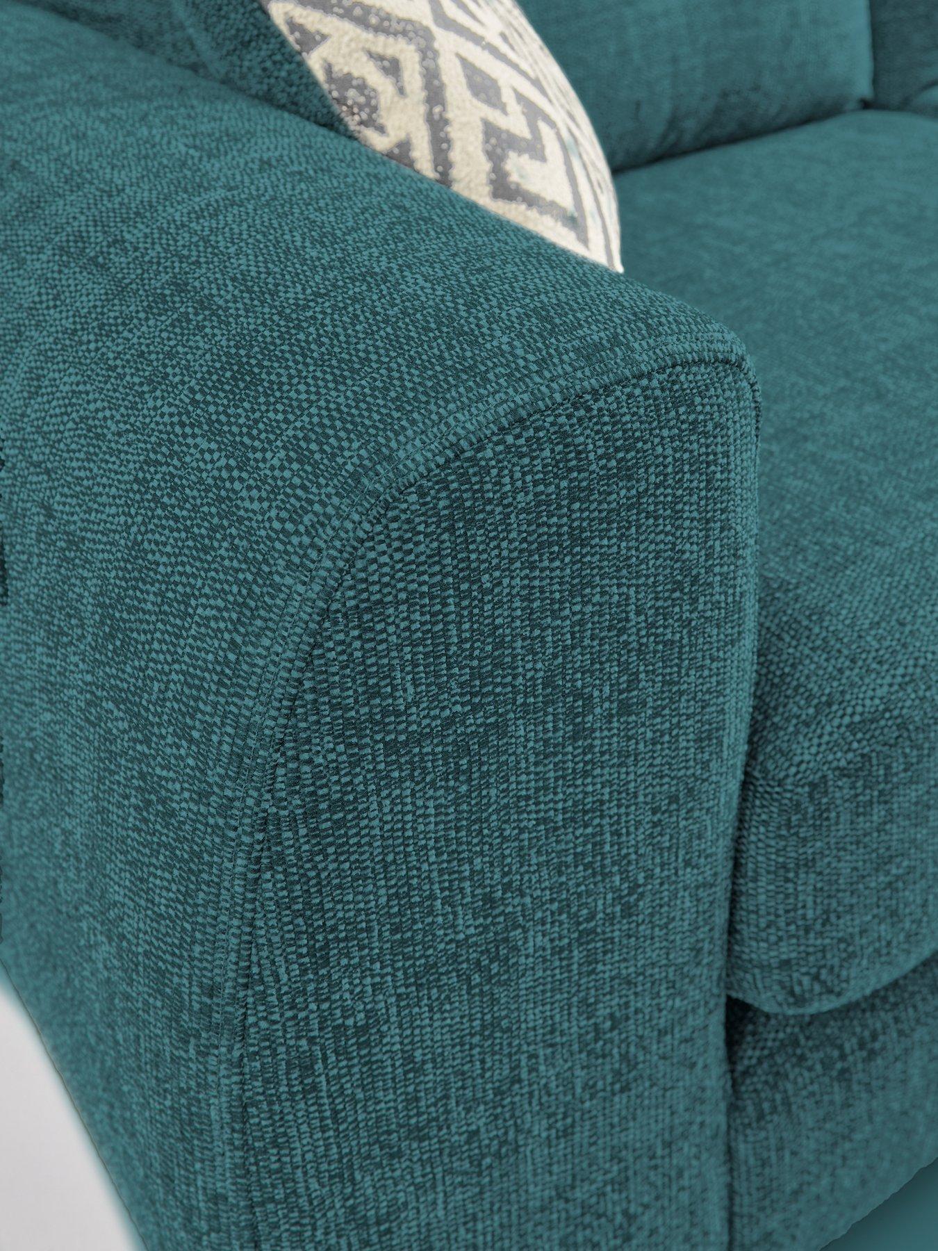 Image 5 of 7 of The Very Collection Prent Fabric&nbsp;Armchair - Teal&nbsp;- Made to order in the UK&nbsp;- Made to order in the UK<br />&nbsp;