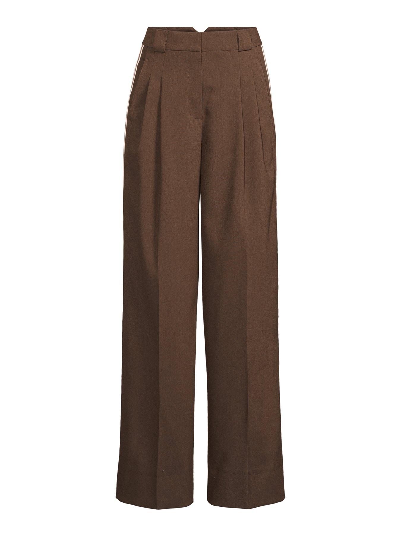 Image 7 of 7 of The Very Collection Side Stripe Smart Track Pant - Brown