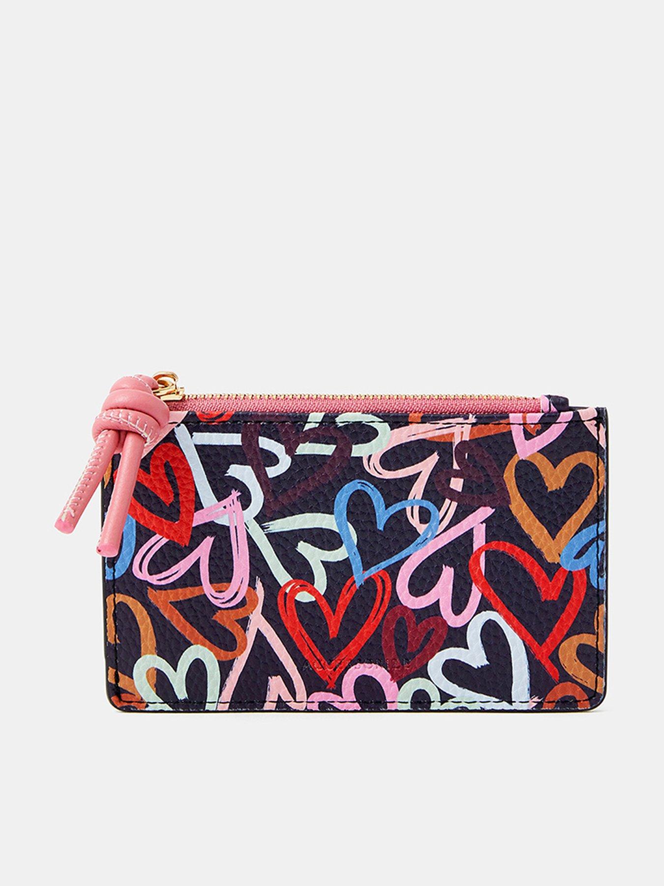 Accessorize Heart Print Card Holder - Multi