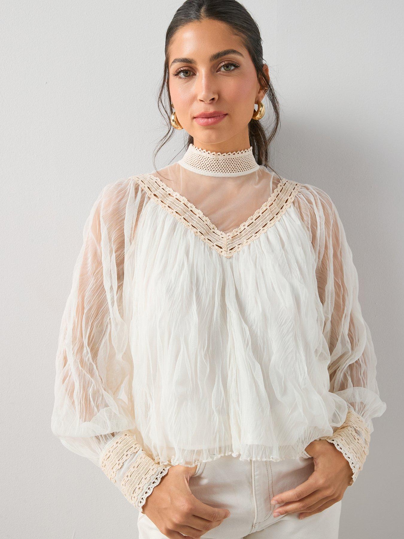 the-very-collection-romantic-sheer-ruffled-pleated-blouse-creamoutfit