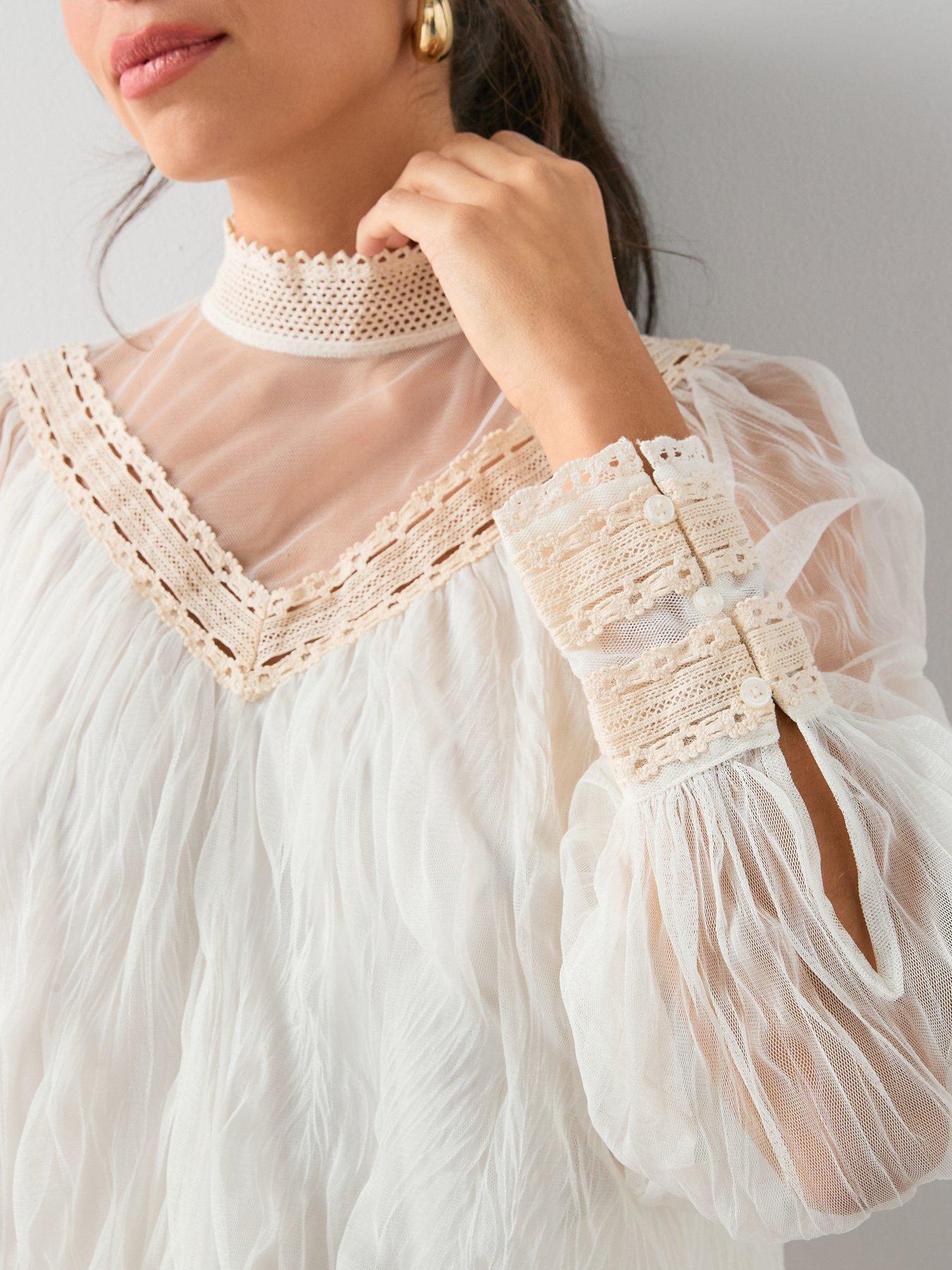 the-very-collection-romantic-sheer-ruffled-pleated-blouse-creamdetail