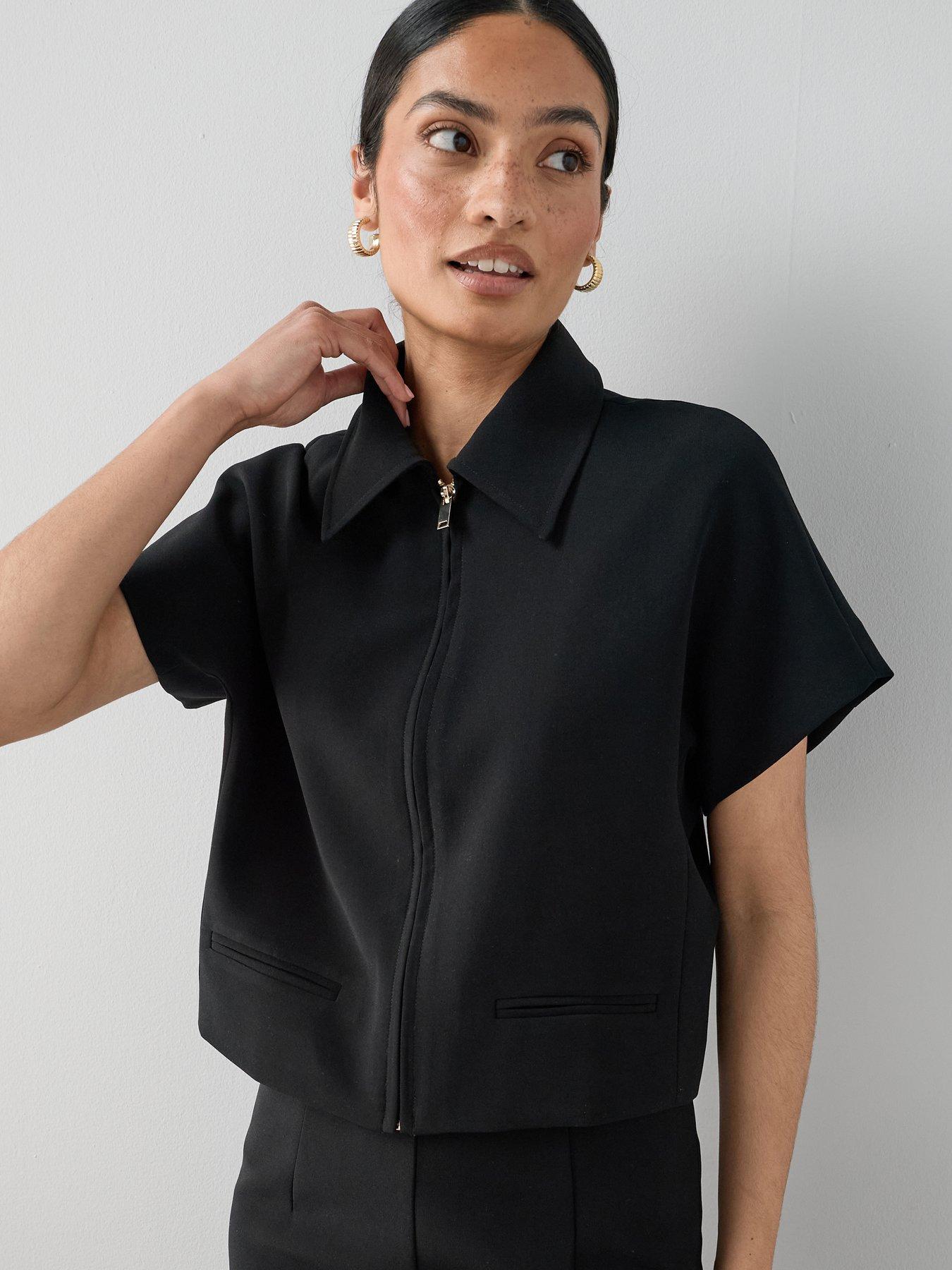 the-very-collection-cotton-twill-collared-short-sleeve-jacketfront