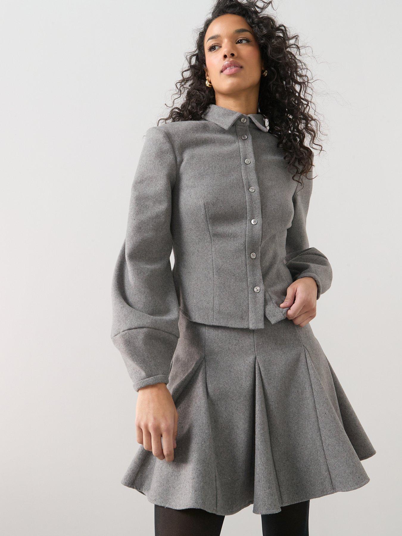 the-very-collection-godet-co-ord-mini-skater-skirt-greydetail