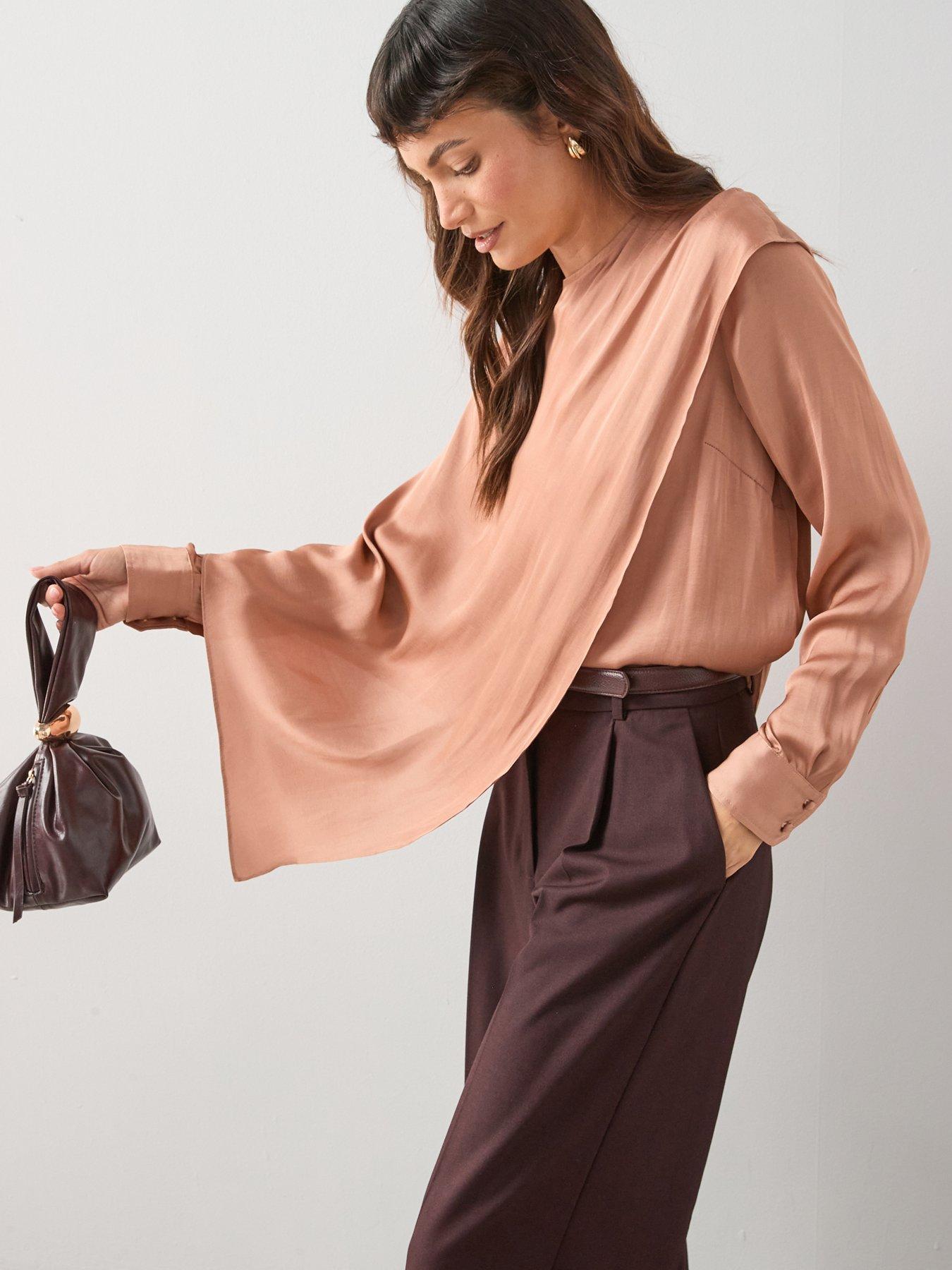 the-very-collection-satin-cape-blousefront