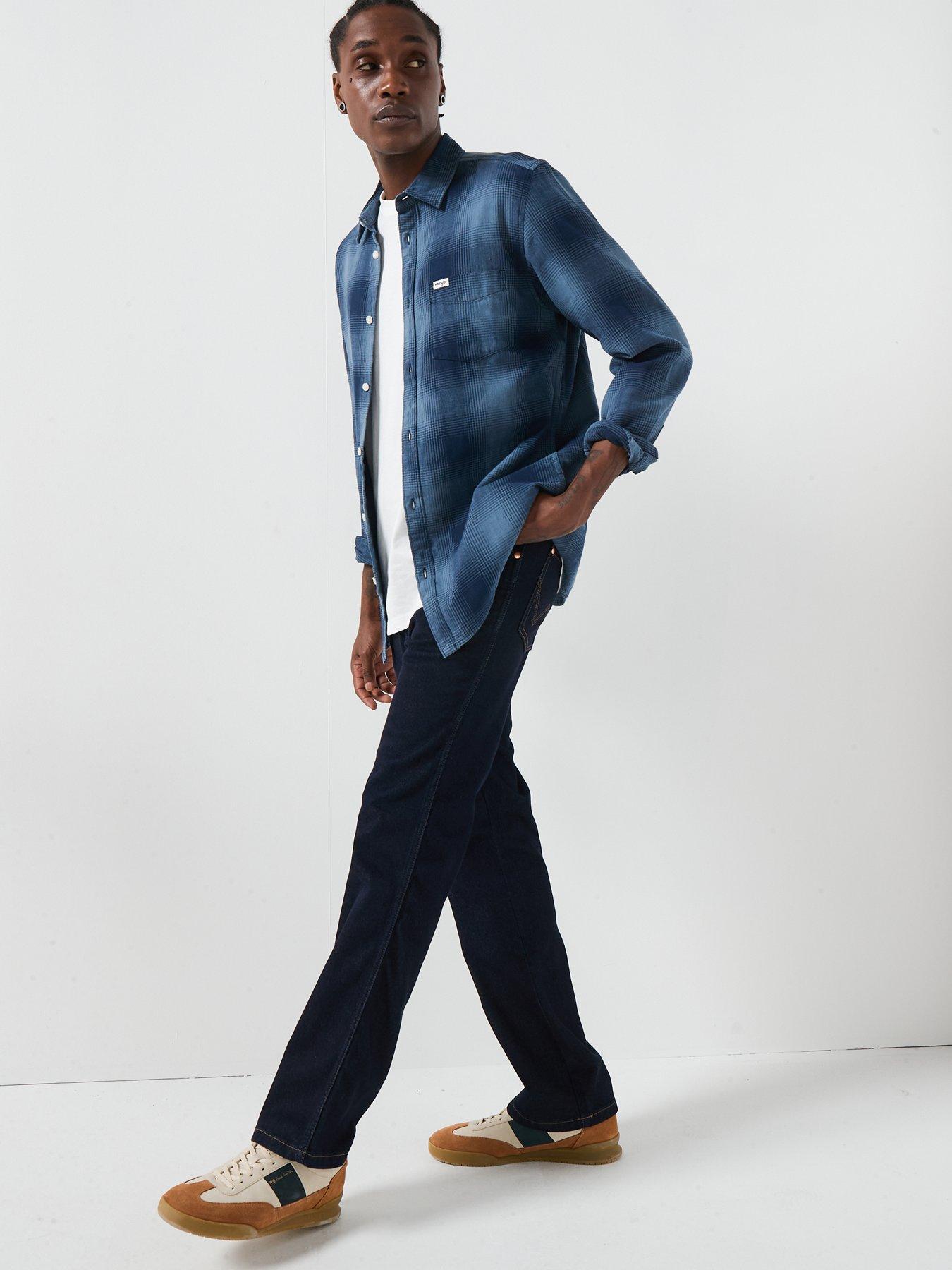 Image 3 of 6 of Wrangler Wrancher 5 Pocket Bootcut Fit Jean - Dark Blue