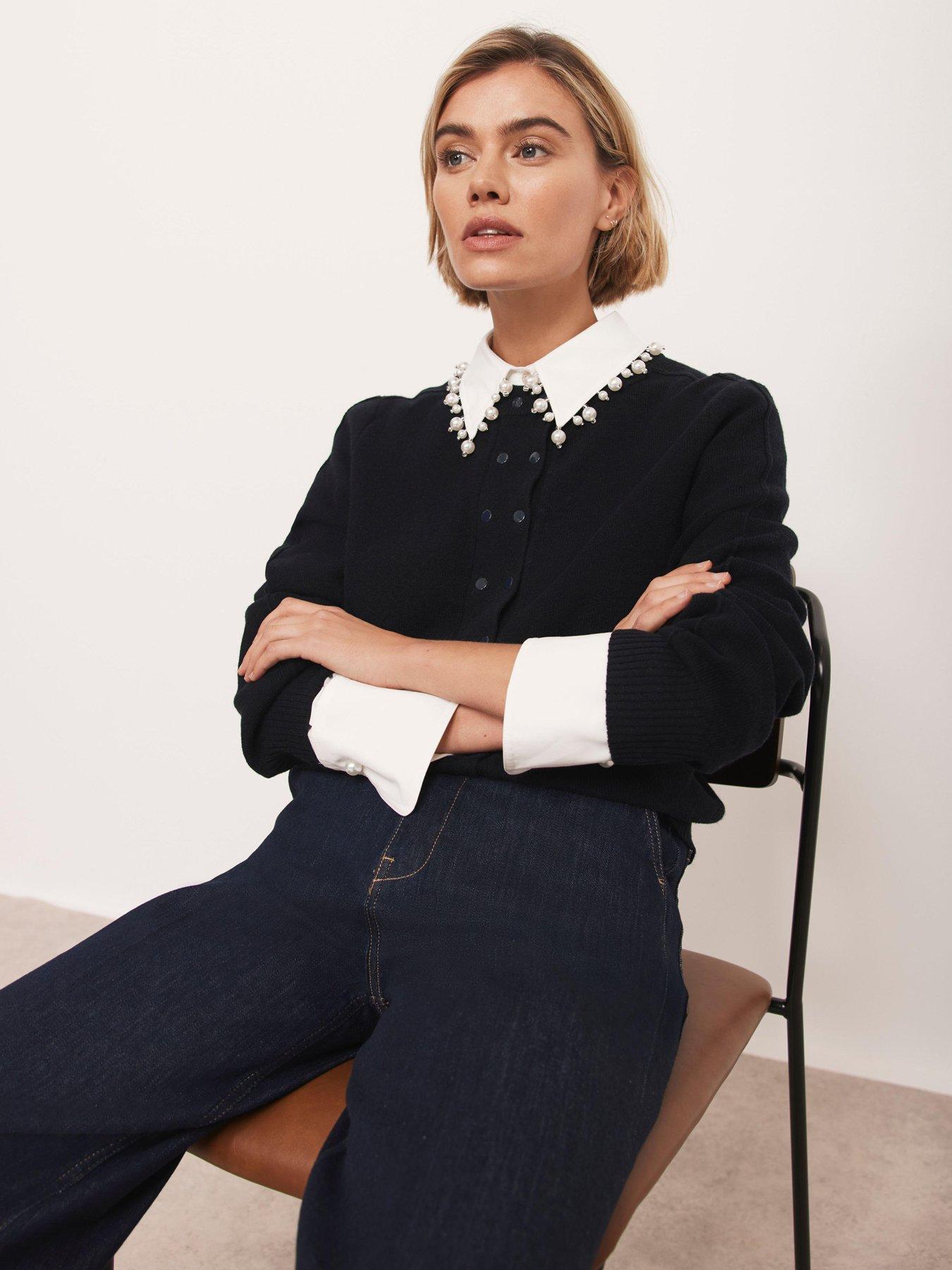 mint-velvet-navy-double-button-cardigan-bluefront