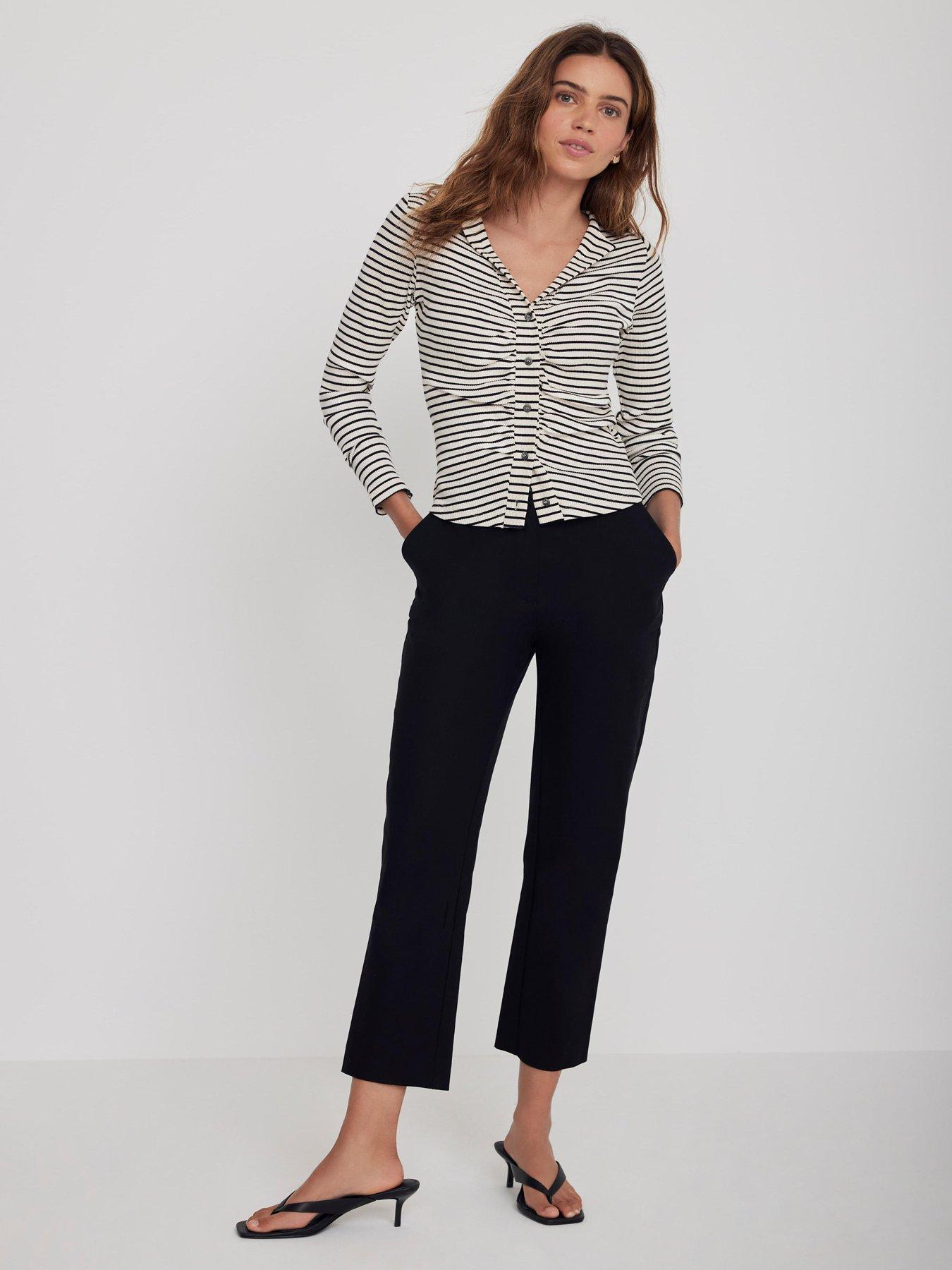 mint-velvet-ivory-stripe-ruched-top-creamoutfit