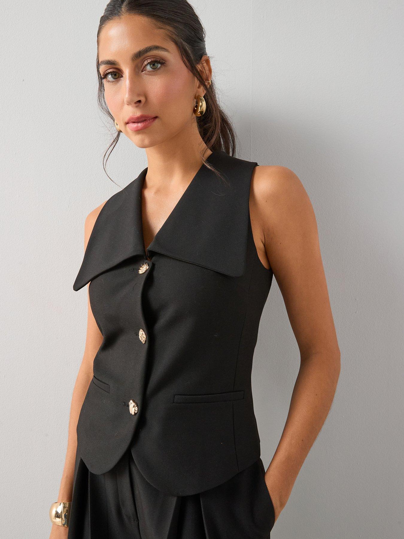 the-very-collection-exaggerated-collar-waistcoat-blackfront