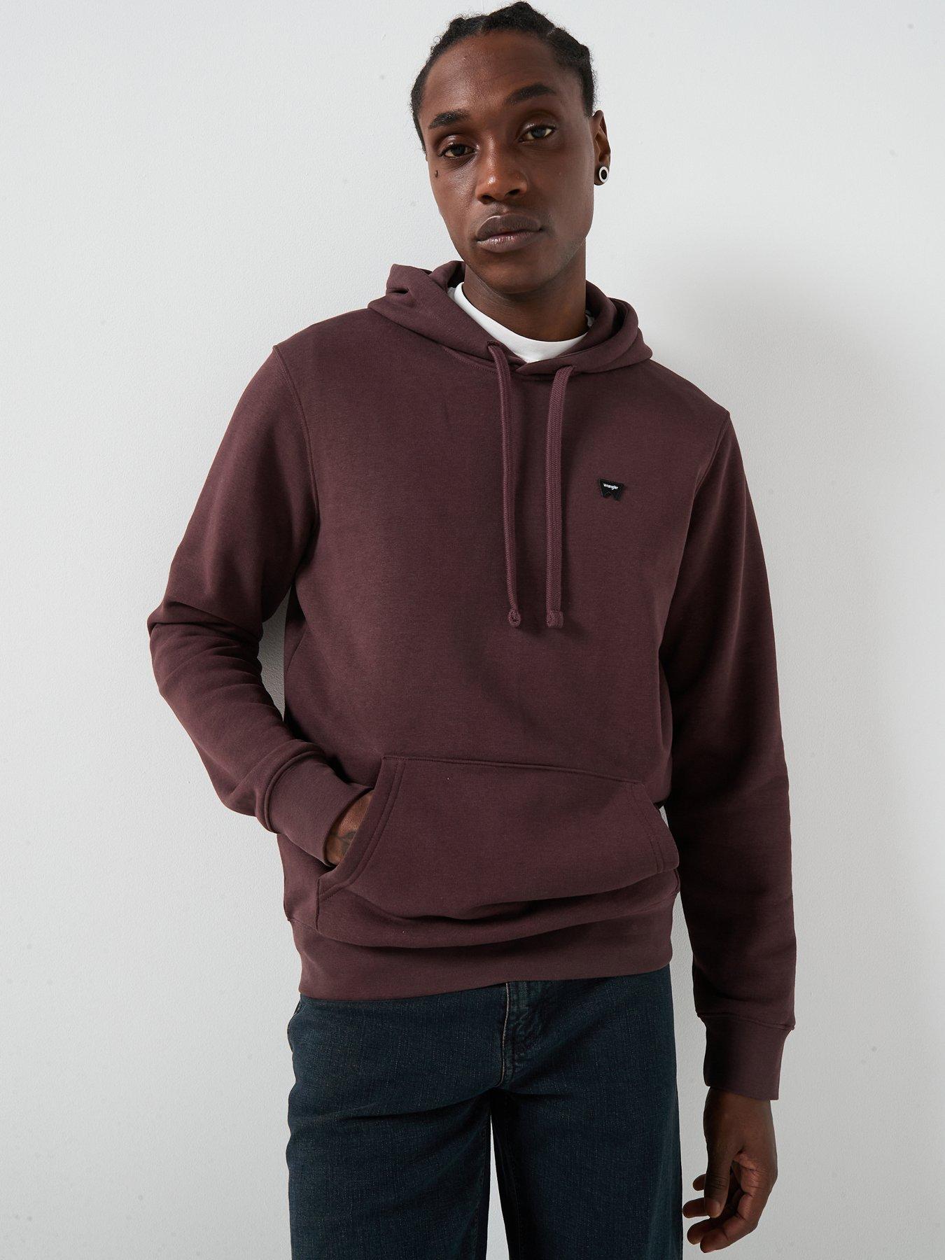Wrangler Sign Off  Hoodie - Dark Red