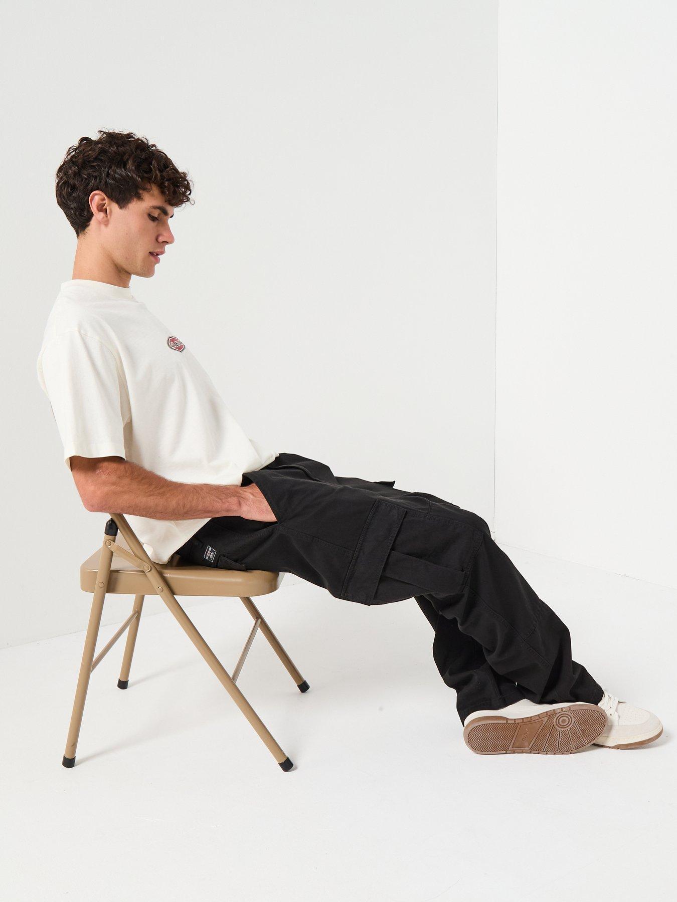 Image 5 of 5 of Guess Jeans Regular Cargo Trousers - Black