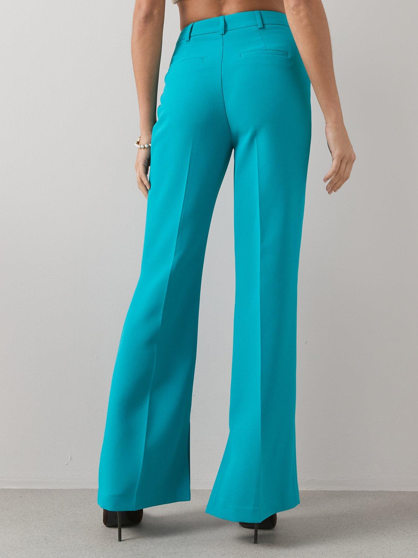 the-very-collection-vented-split-straight-leg-trouser-tealstillFront
