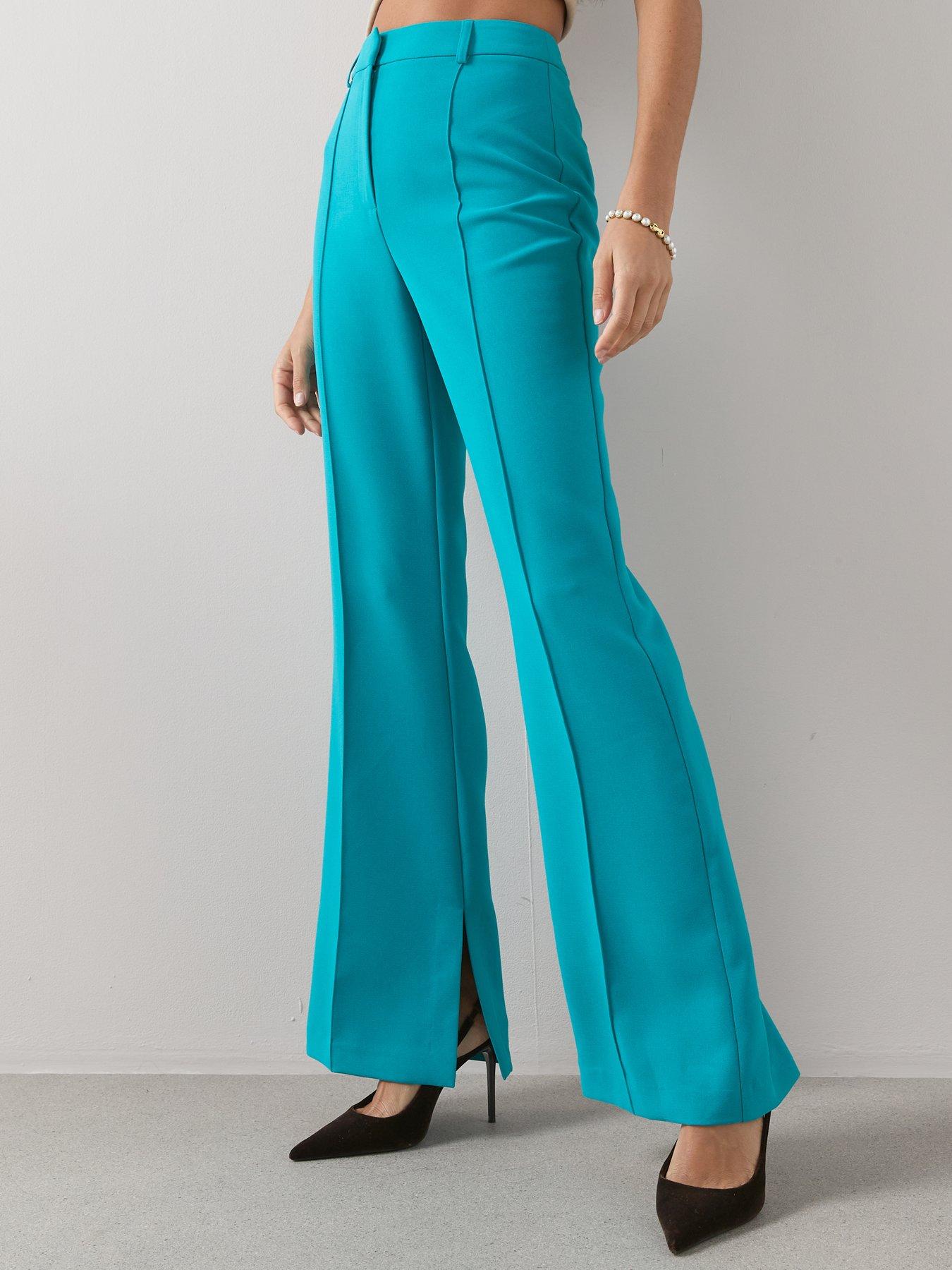 the-very-collection-vented-split-straight-leg-trouser-tealoutfit