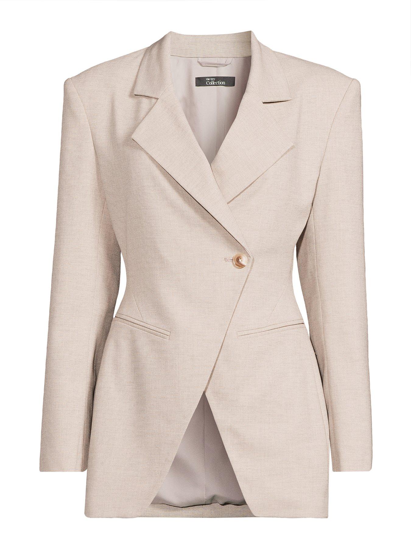 Image 7 of 7 of The Very Collection Studio Extreme Waisted Blazer - Grey