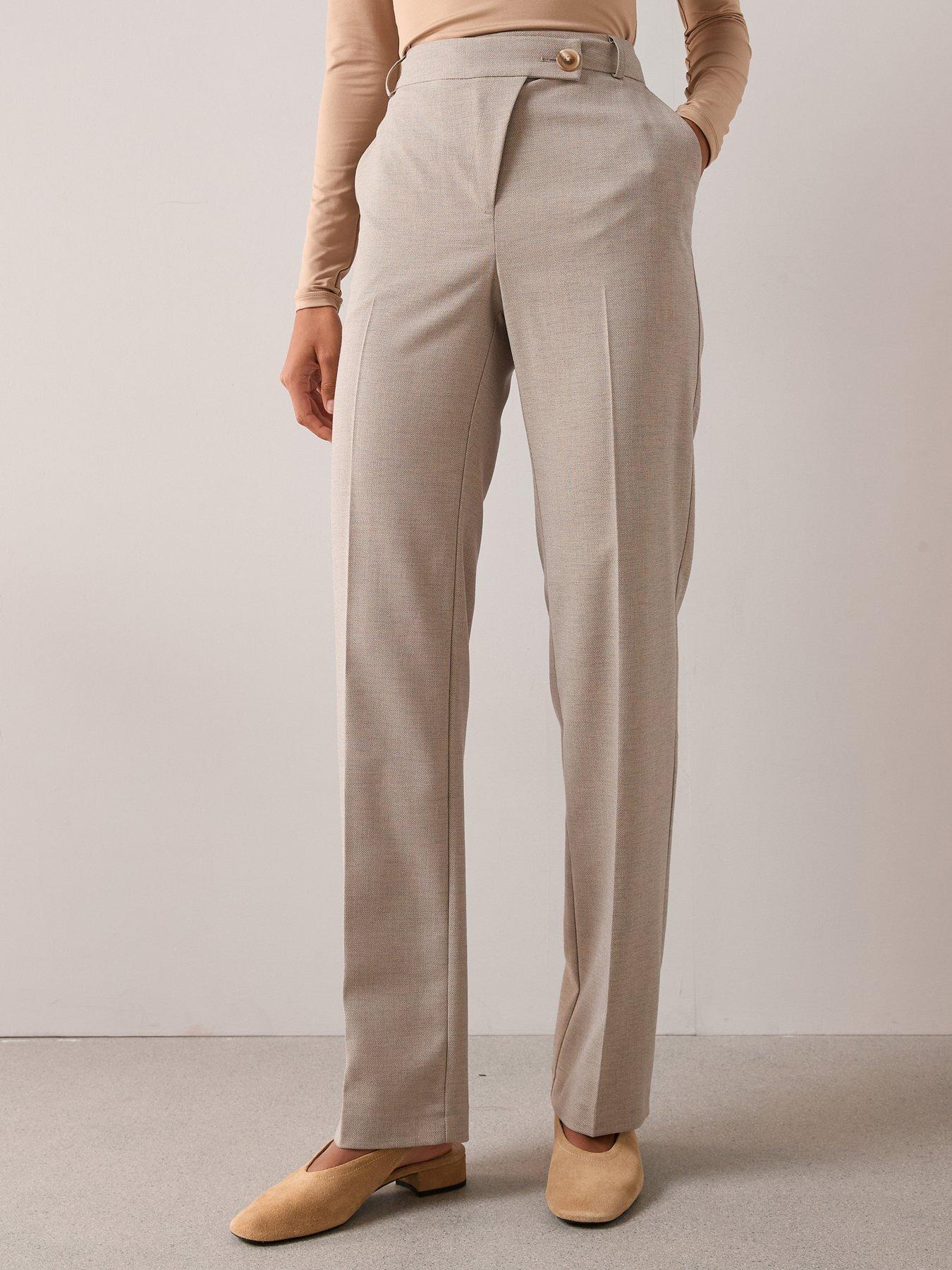 The Very Collection Asymmetric Waist Detail Trouser - Grey