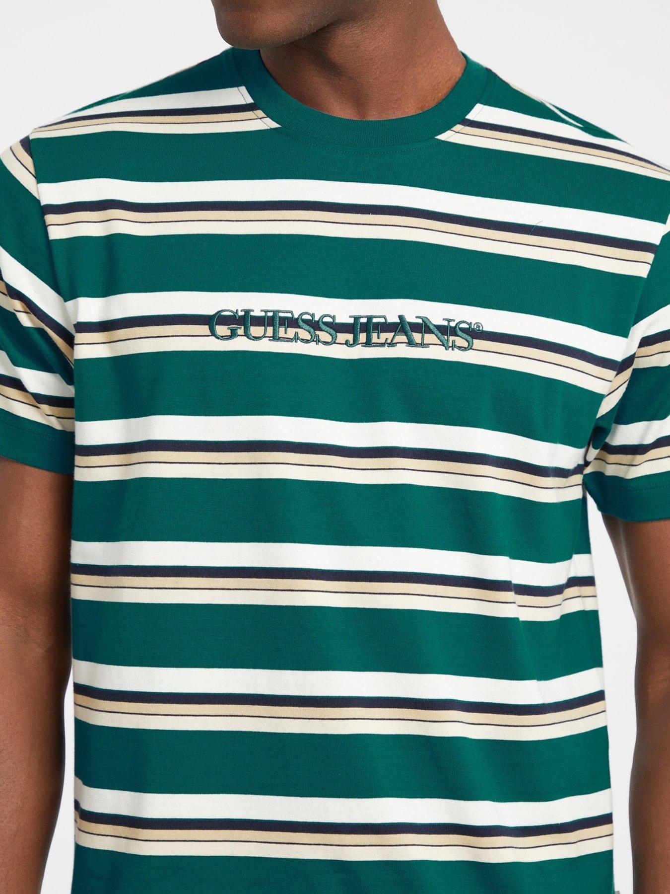guess-jeans-stripe-t-shirt-greenoutfit