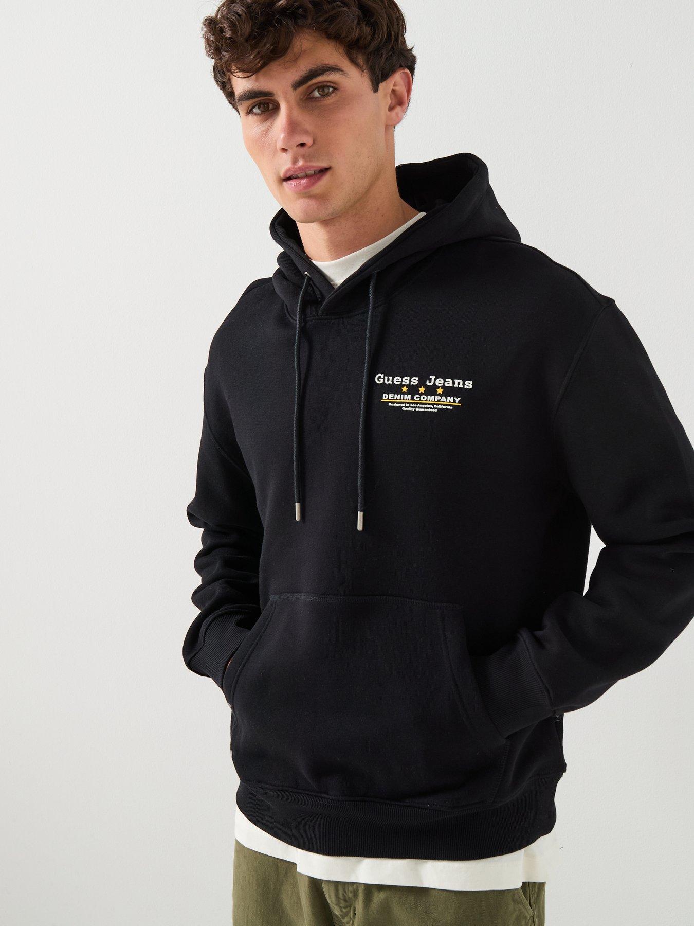 Image 2 of 5 of Guess Jeans Embroidered Logo Back Graphic Hoodie - Black