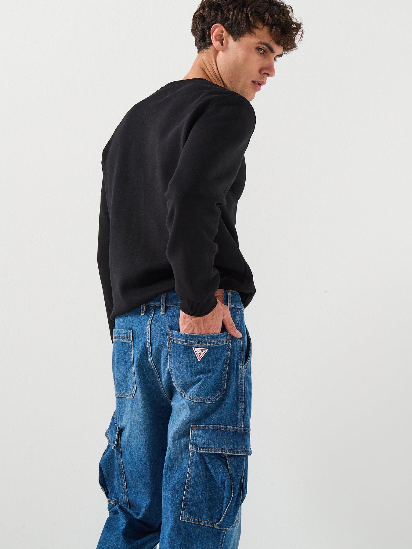 guess-jeans-denim-cargo-trousers-bluedetail