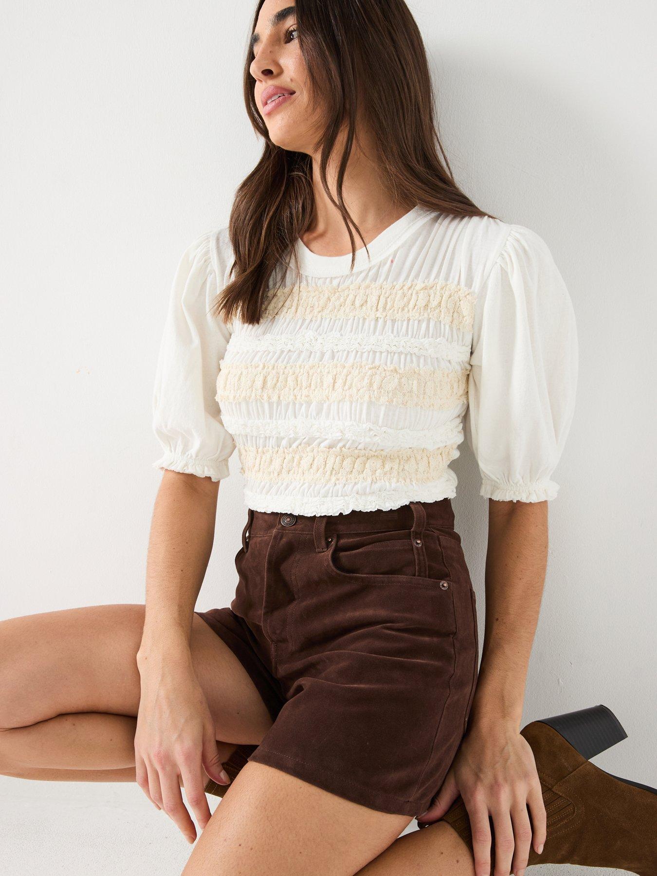 Image 4 of 6 of FREE PEOPLE Tippi Vegan Suede Short - Brown