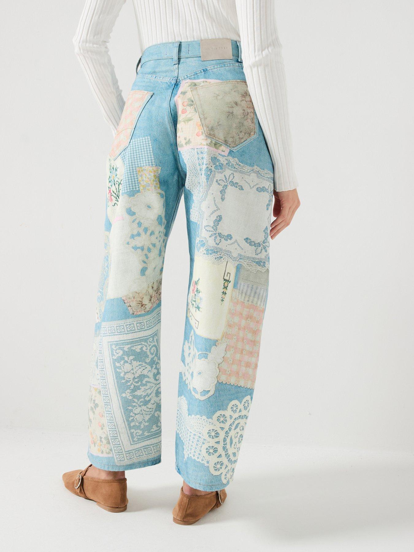 Image 2 of 6 of FREE PEOPLE Illusions Relaxed Fit Jeans - Multi